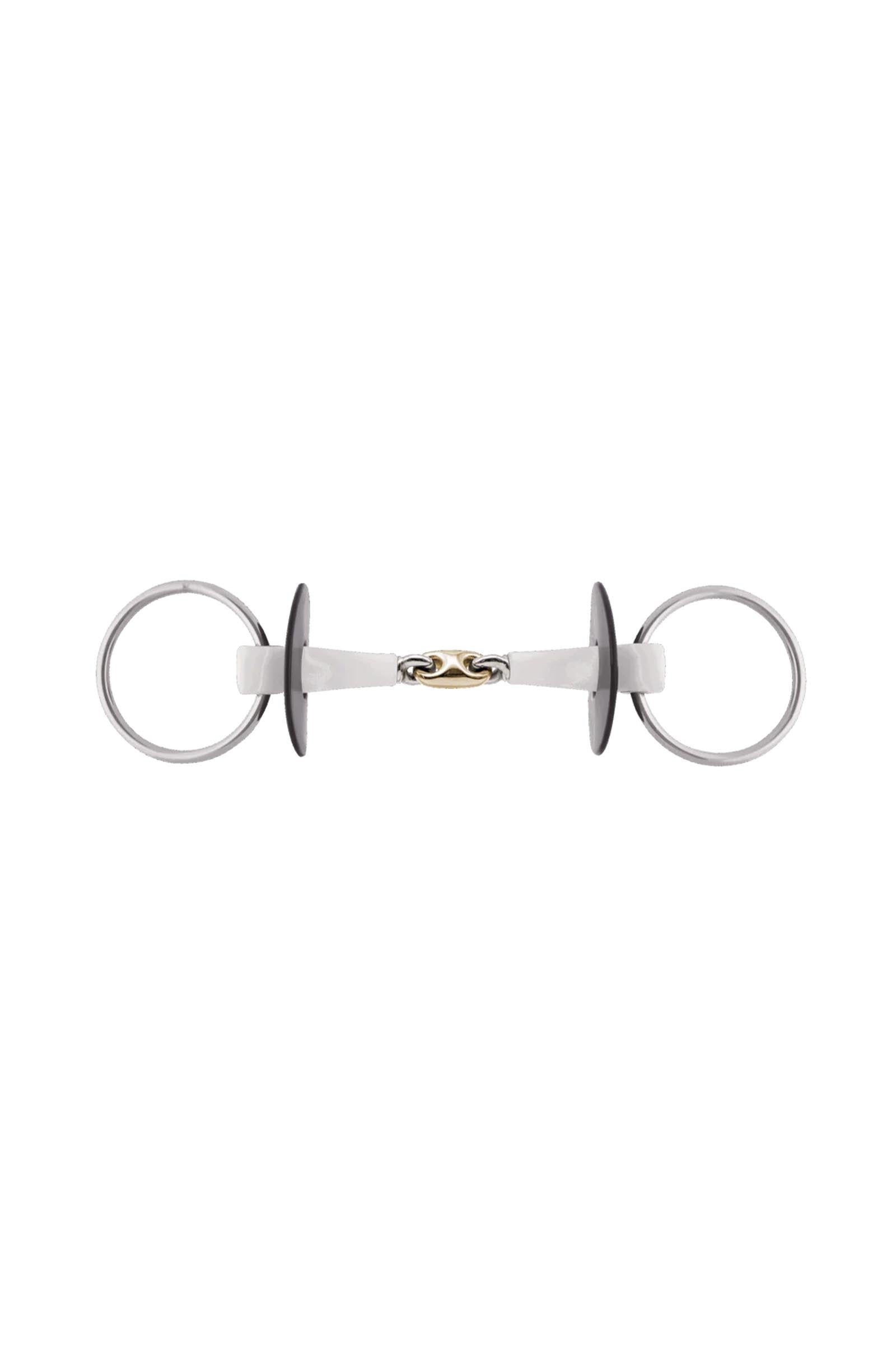 Sprenger Nathe Loose Ring Snaffle Bit, Double Jt. 20mm, w/ Sensogan Middle Link, Thermoplastic Horse Bits