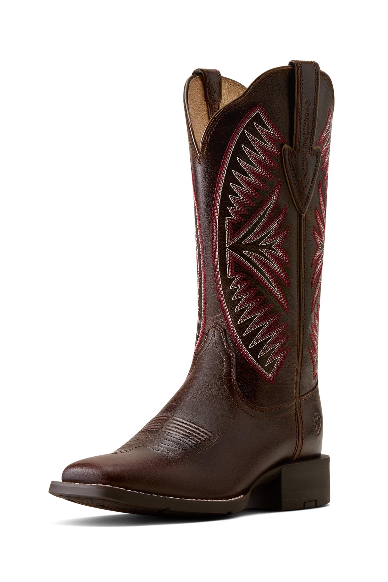 Ariat Womens Round Up Ruidoso Wide Square Toe Western Boot Riding Boots & Riding Shoes