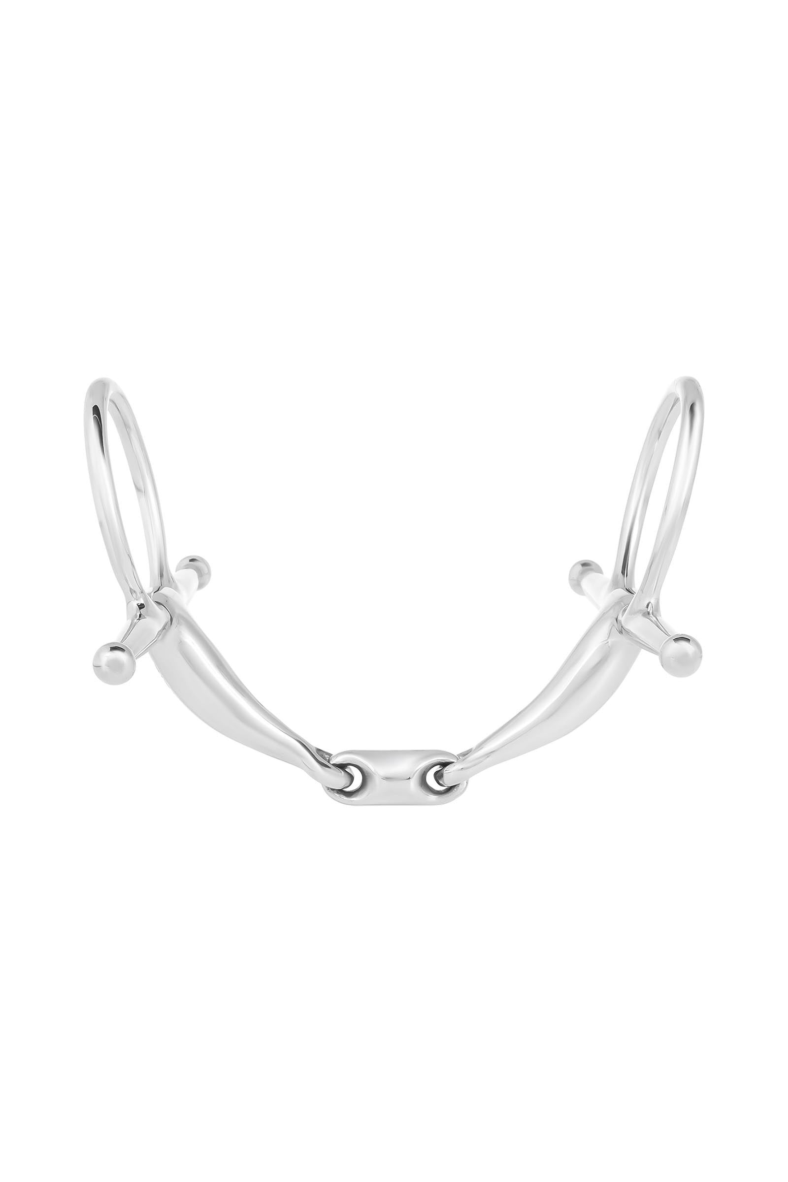 Waldhausen Full Cheek Bit, Double Jt., Stainless St., 16 mm Horse Bits