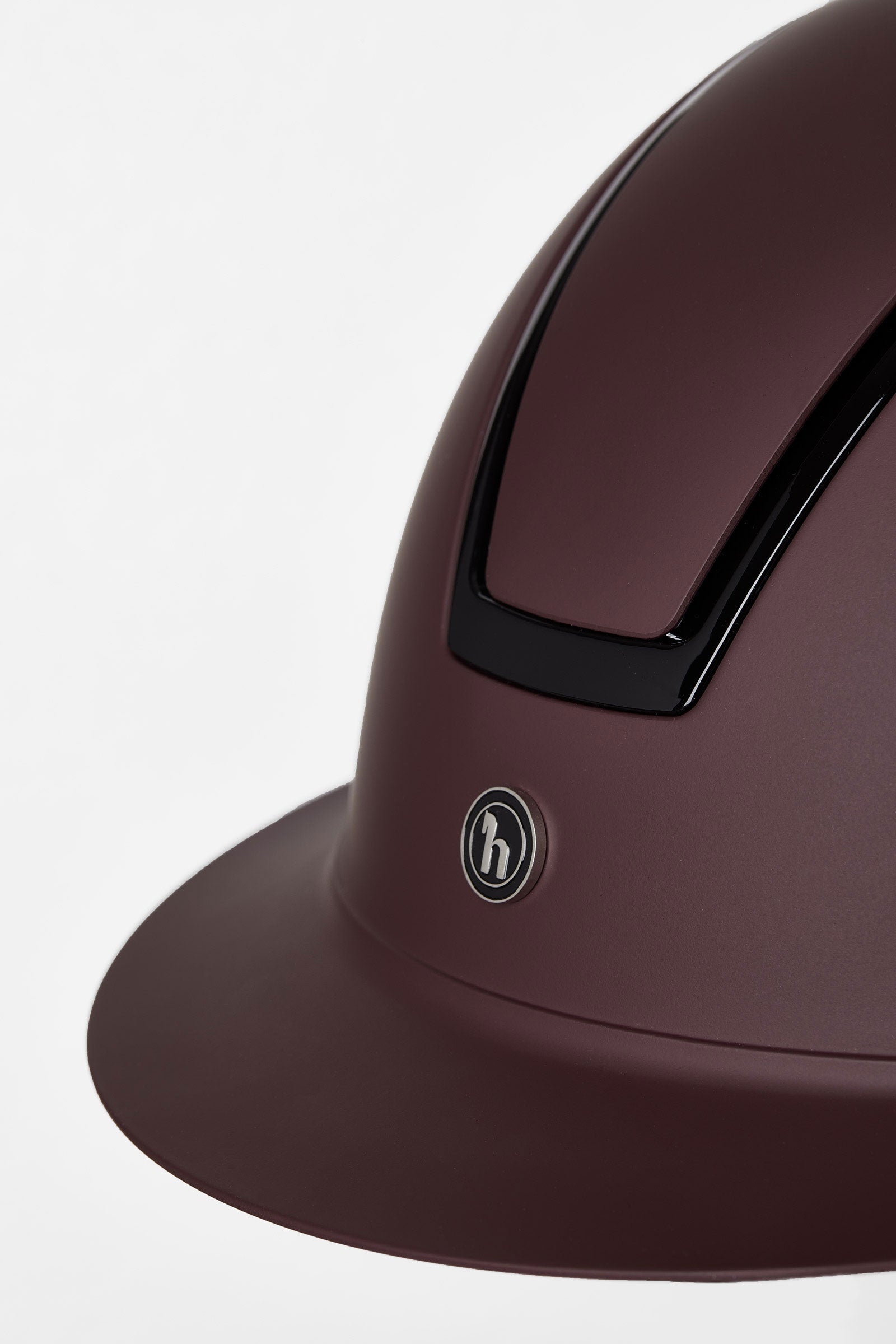 Horze Noir Riding Helmet II with Shiny Frame & Sun Visor Safety Equipment