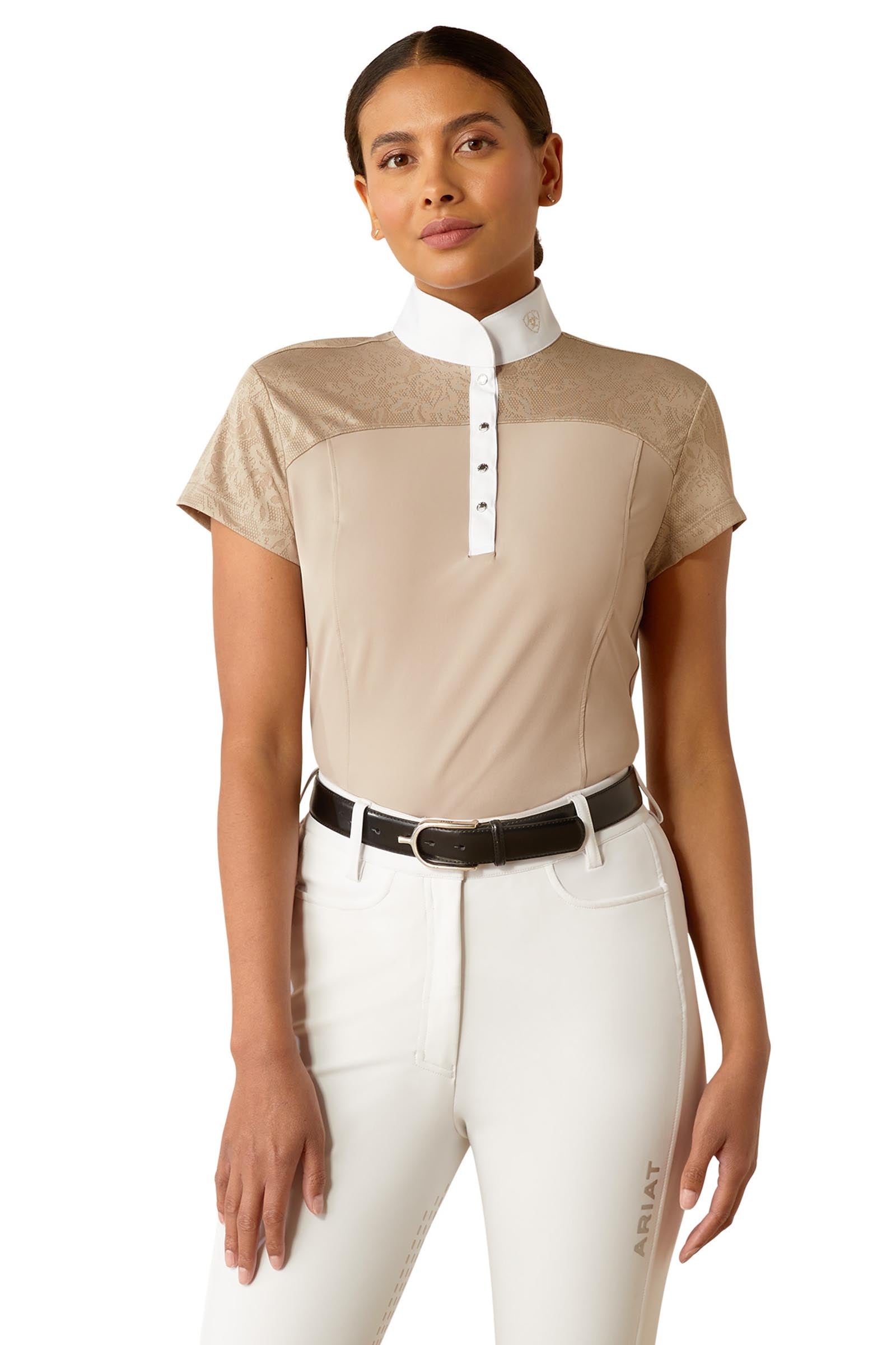 Ariat Bellatrix naisten lyhythihainen kilpailupaita Naisten ratsastusvaatteet