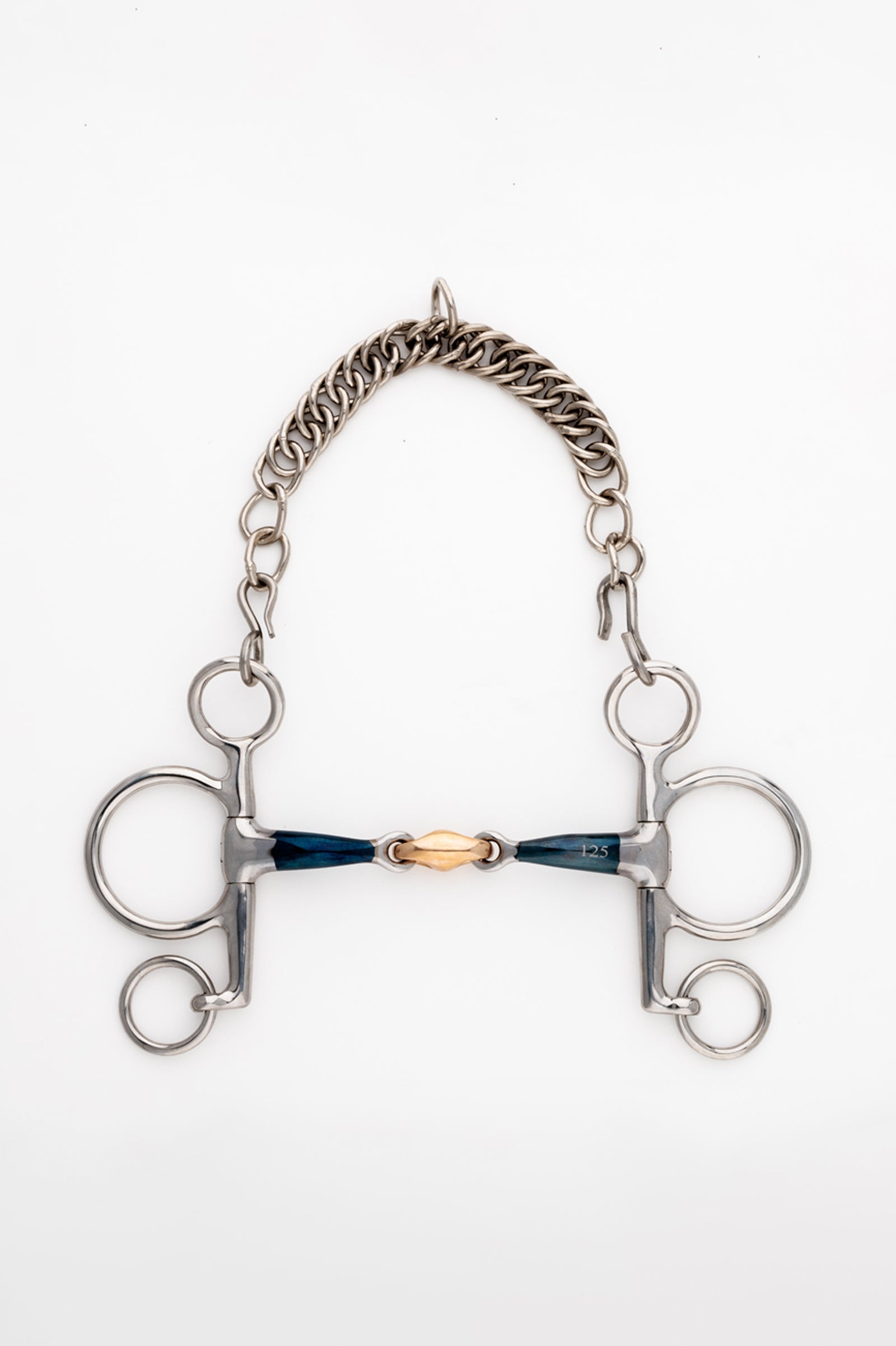 Kavalkade Ergonomic Pelham Double Jointed, Lock Up, Short, 14 mm Horse Bits