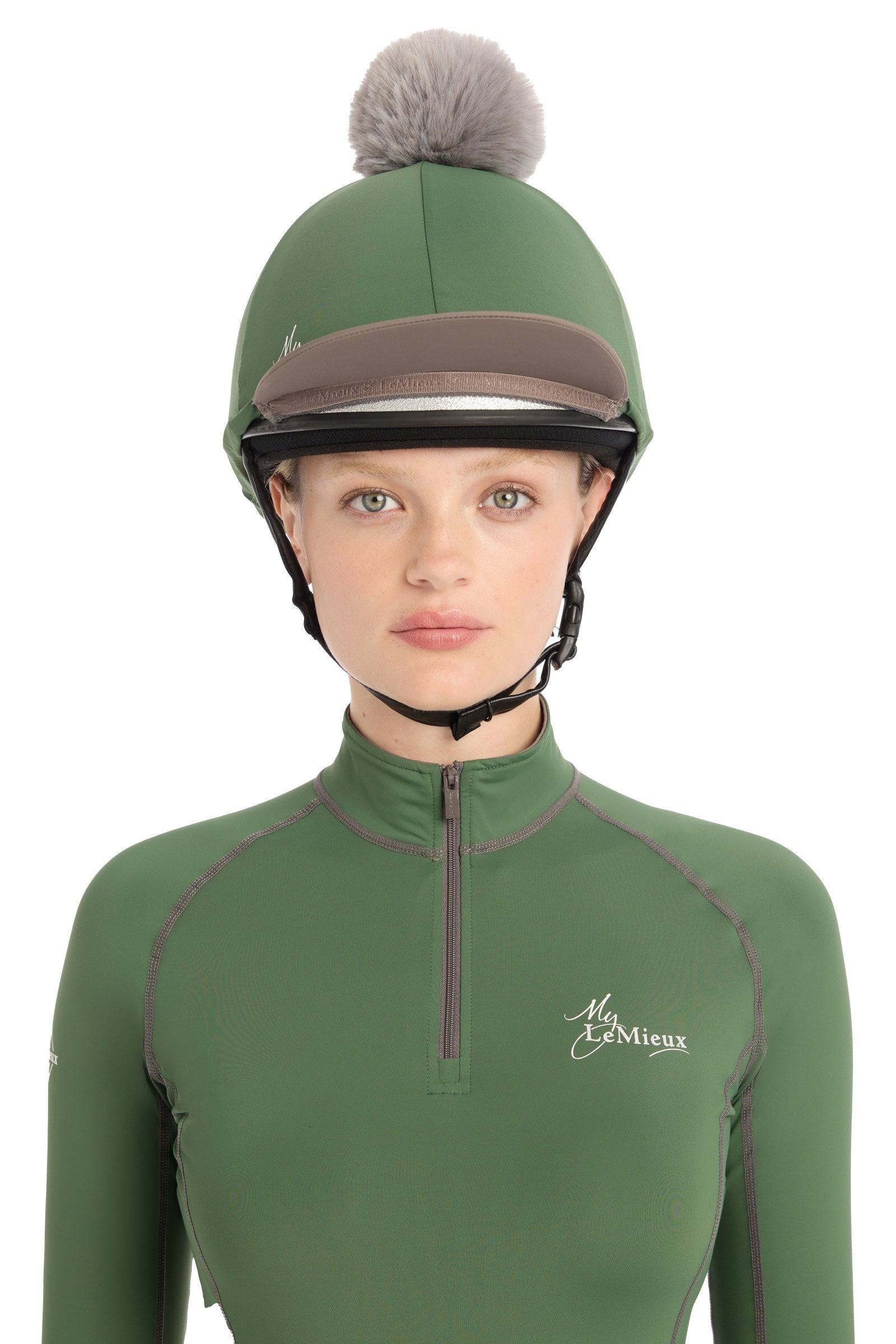 LeMieux Pom Pom Silk Helmet Cover Safety Equipment