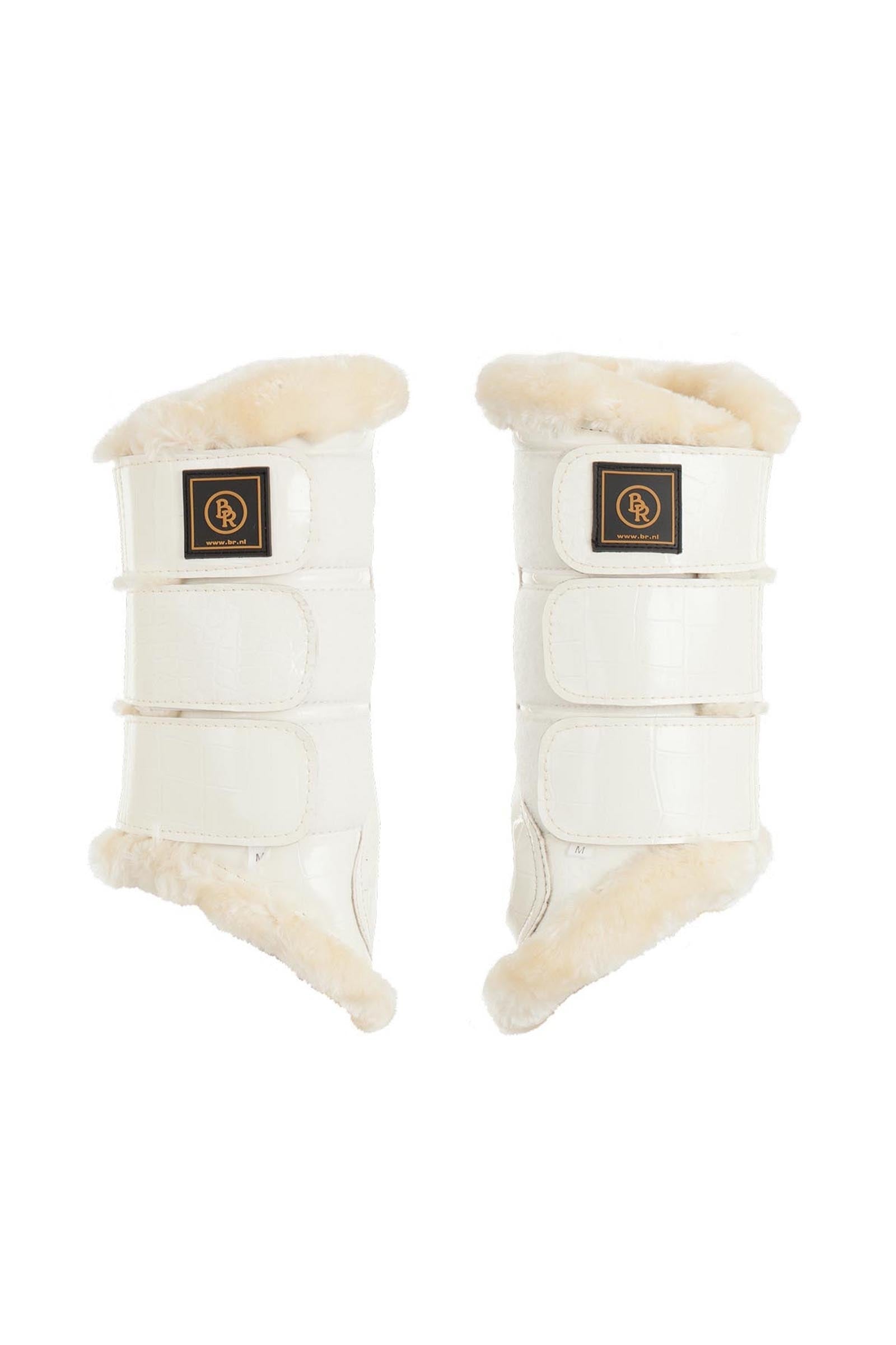 BR Majestic Faux Patent Leather Horse Boots Leg Protection & Hoof Protection for Horses