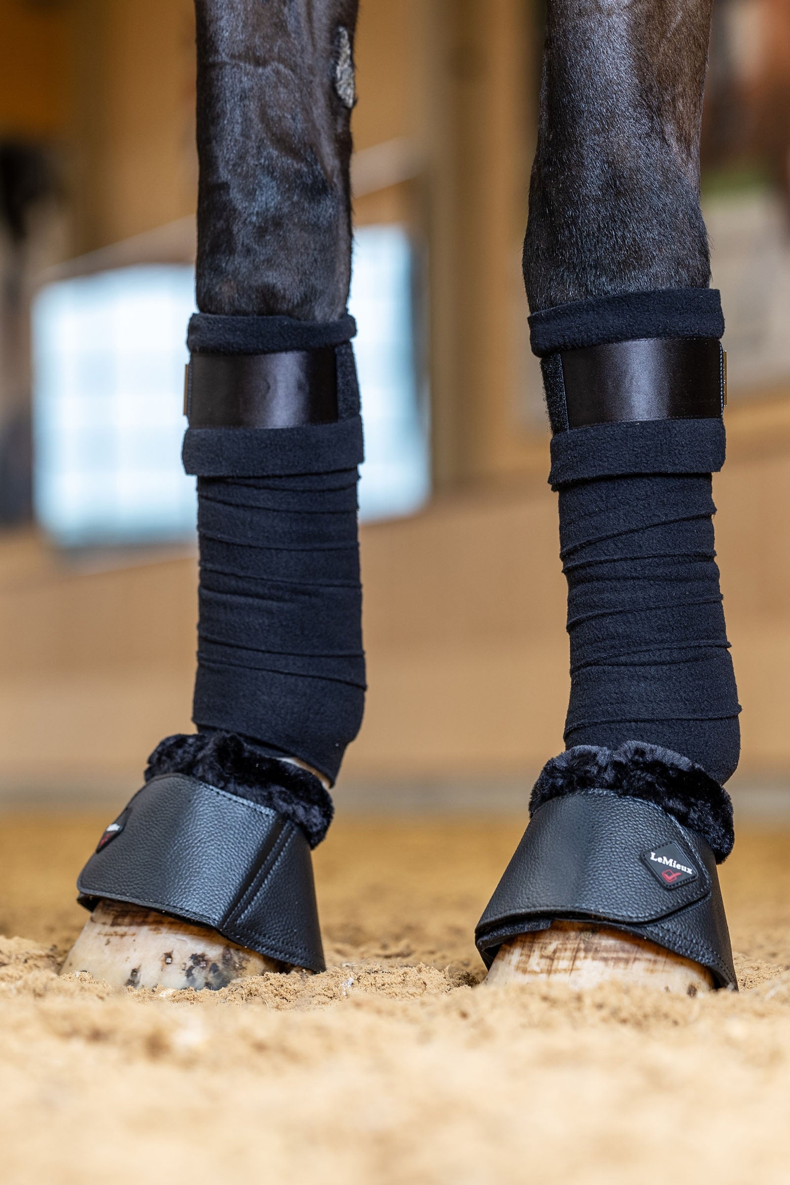 LeMieux Fleece WrapRound Over Reach Bell Boots Leg Protection & Hoof Protection for Horses