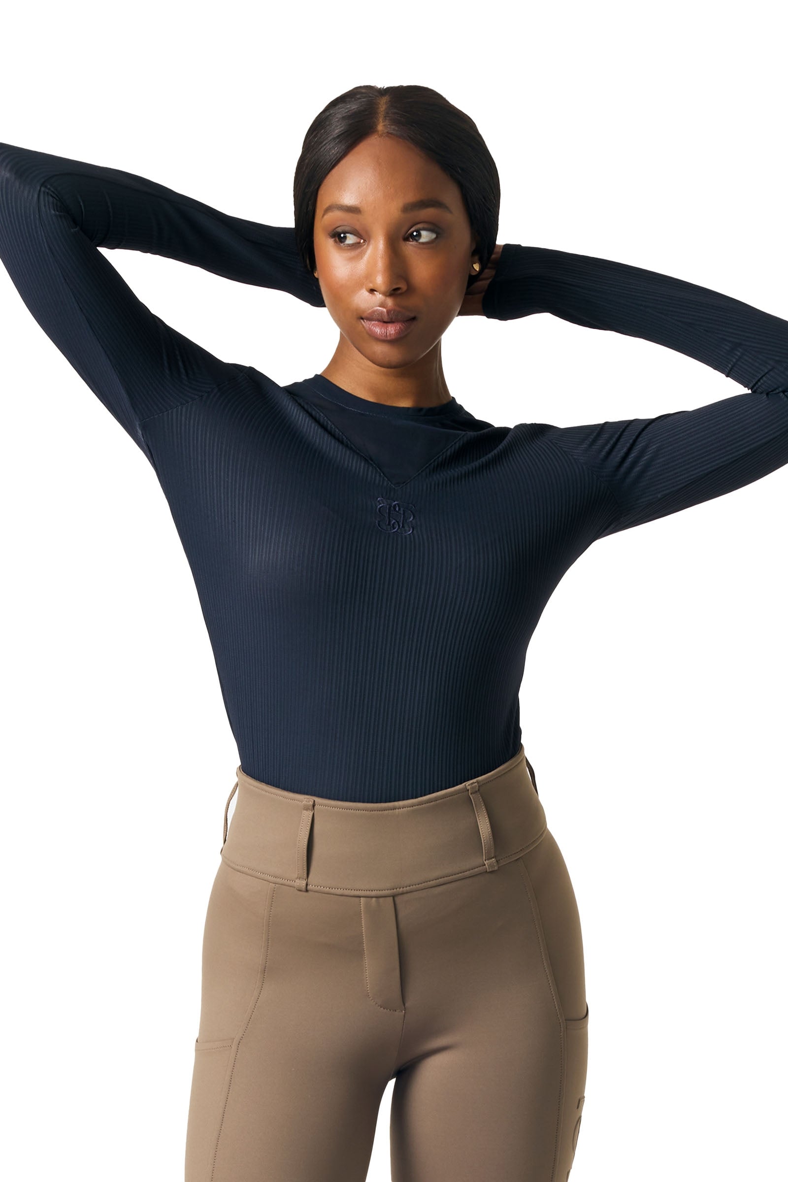 PS of Sweden Leandra L/S Raidallinen Mesh Paita Naisten ratsastusvaatteet