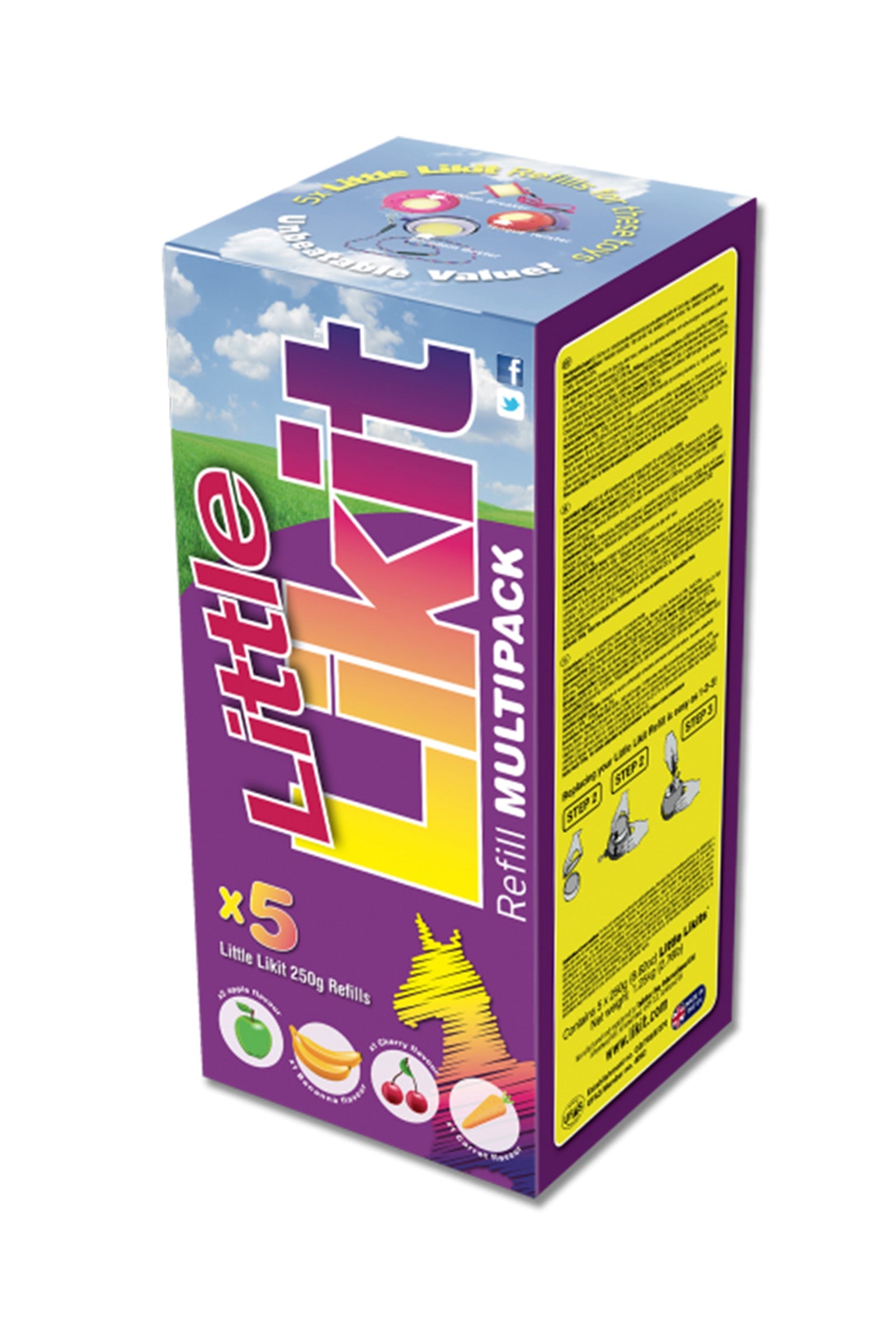 Likit 250 g, monipakkaus, banaani, porkkana, kirsikka, 2 x omena Horse Feed & Nutrition