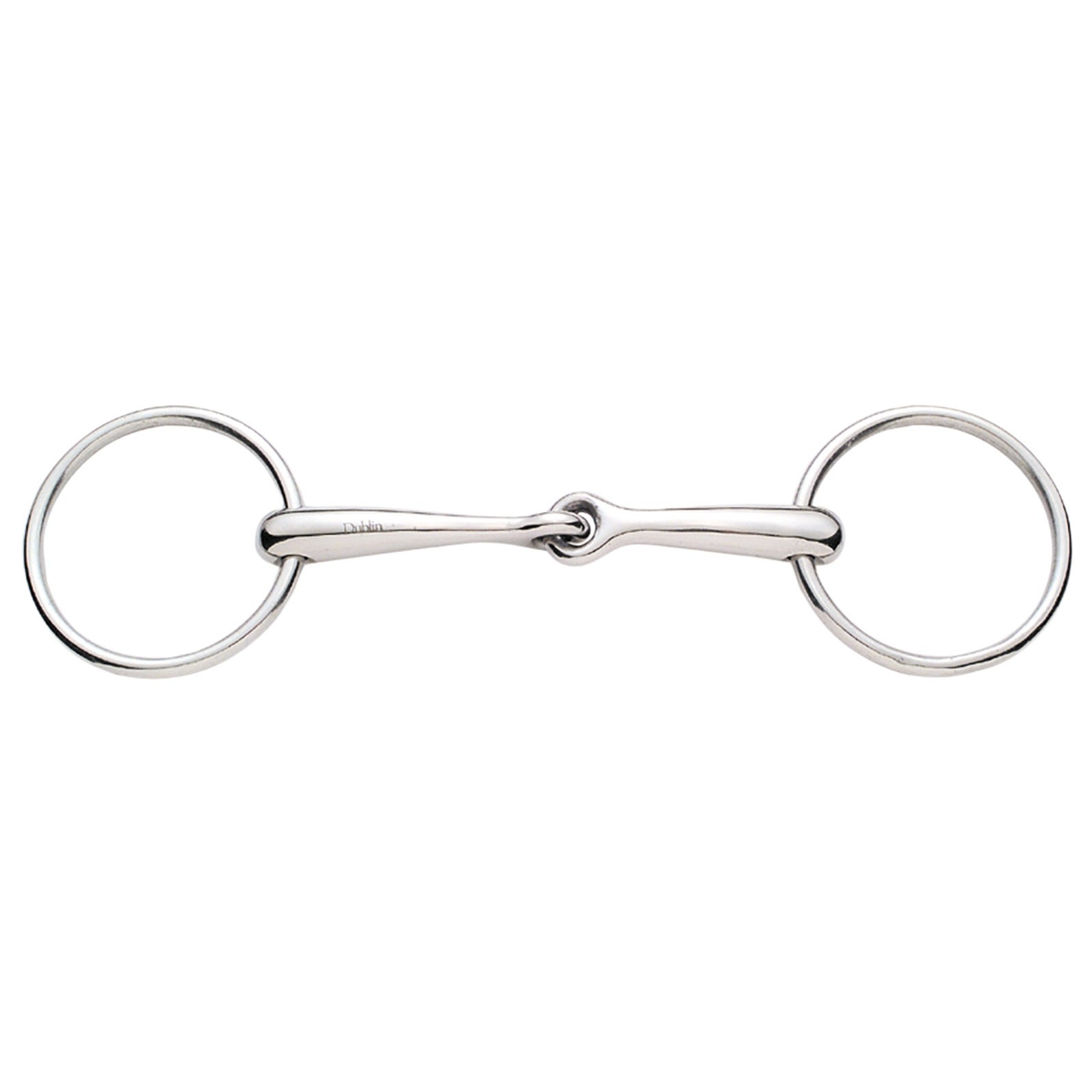 Korsteel Stainless Steel Solid Mouth Jointed 16mm Loose Ring Snaffle Bit Kuolaimet