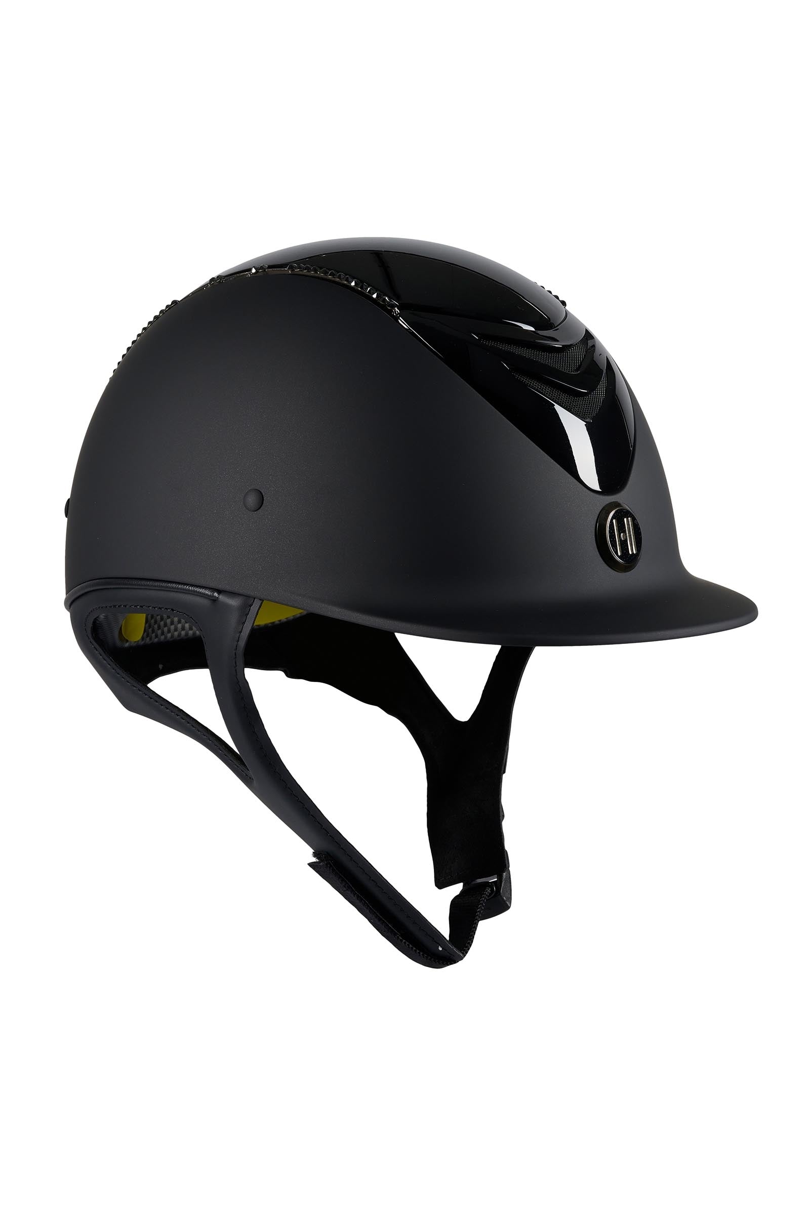 OneK MIPS Defender Glossy Top Swarovski Matt Riding Helmet Ratsastuskypärät & Turvaliivit