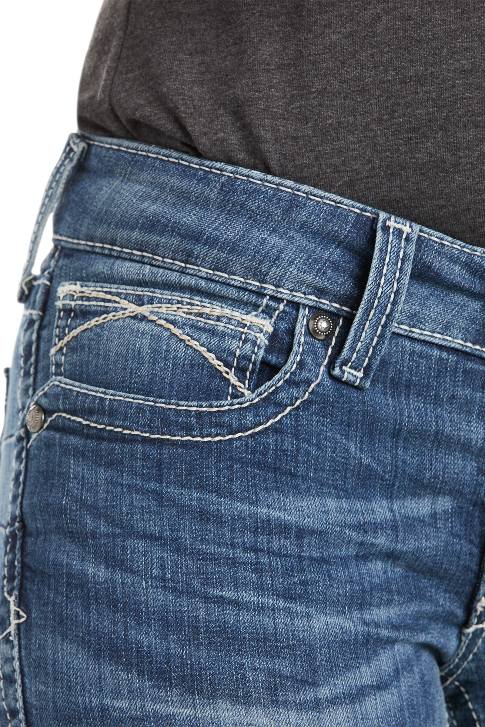 Ariat R.E.A.L. Mid Rise Stretch Icon Stackable Straight Leg Jeans Womens Breeches