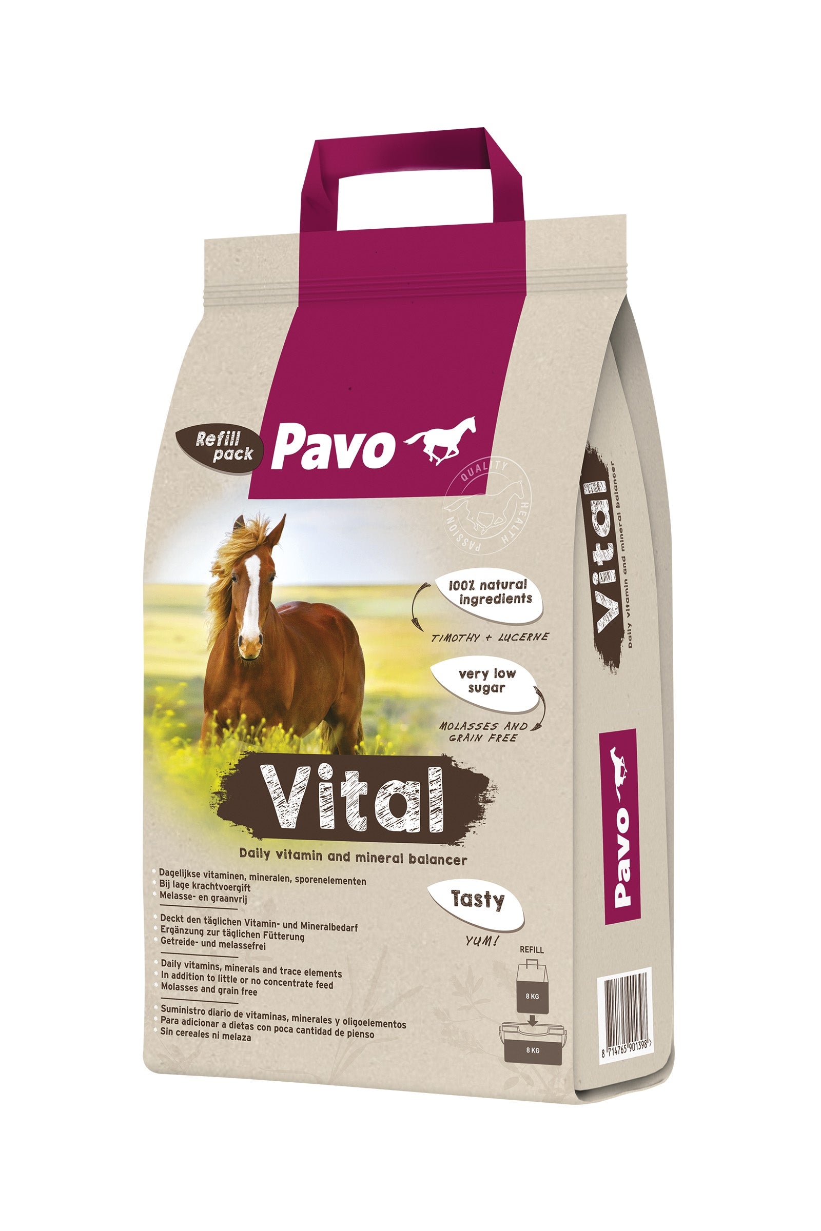 Pavo Vital täyttöpussi, 8 kg Horse Feed & Nutrition