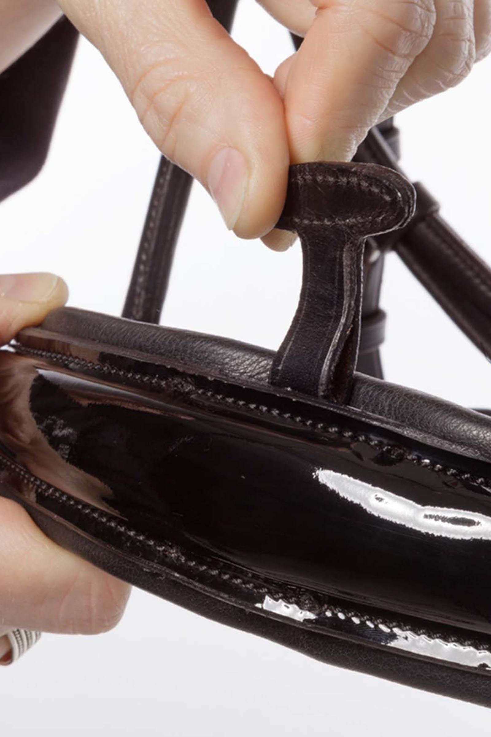 Kavalkade Florina Patent Leather Bridle With Crank Noseband Bridles & Reins