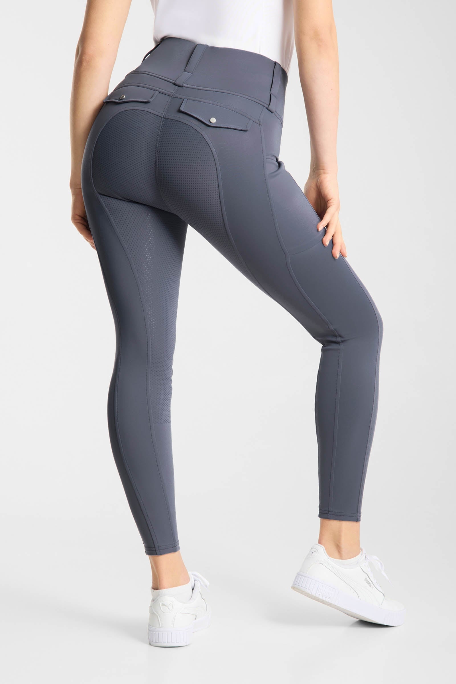 Horze Anya naisten kokopaikkaiset ratsastusleggingsit silikonigripillä UPF 50+ Womens Breeches