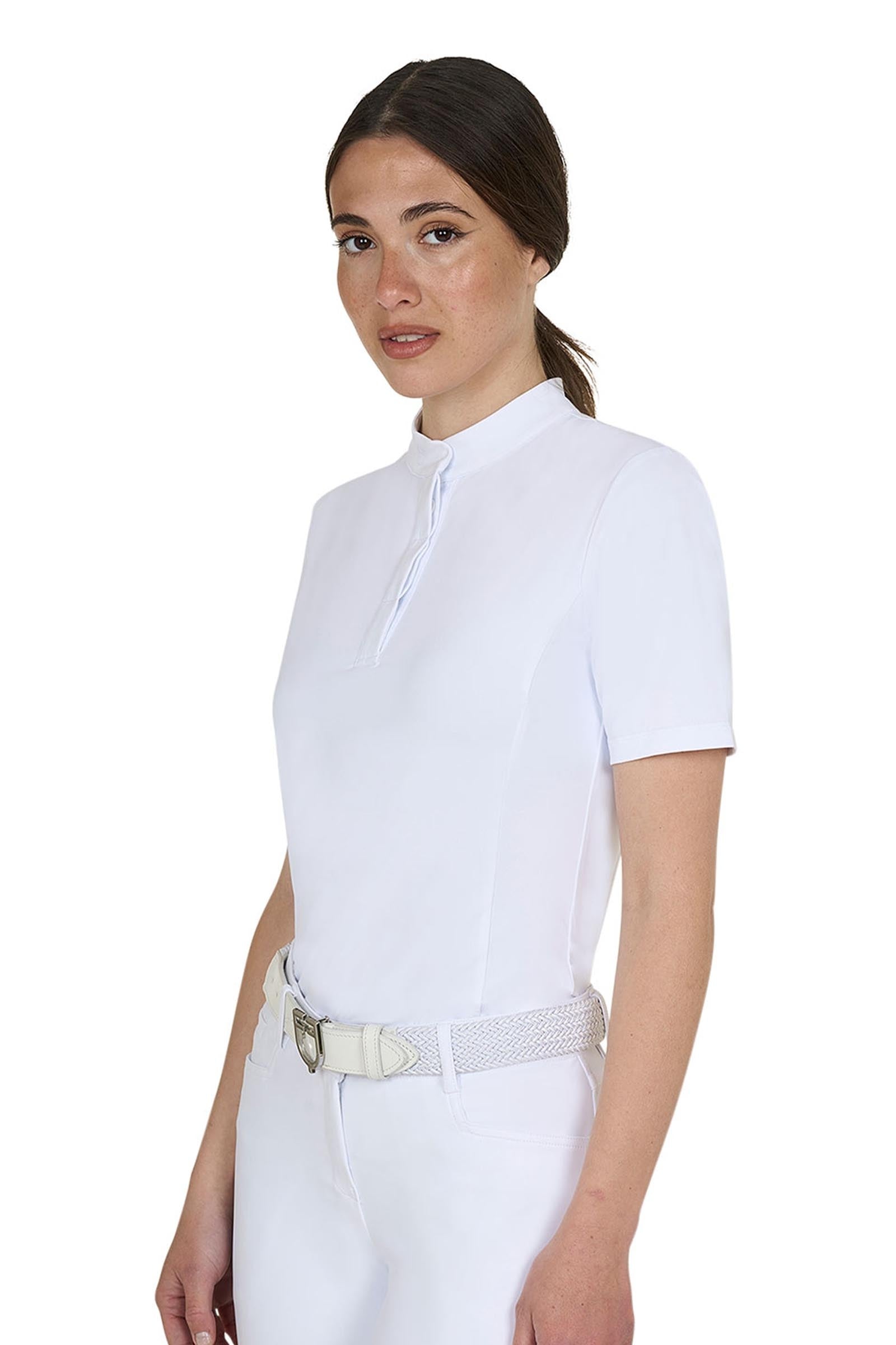 Equestro SS2026 Women's Basic Competition Polo Shirt SS Buttons Naisten ratsastusvaatteet