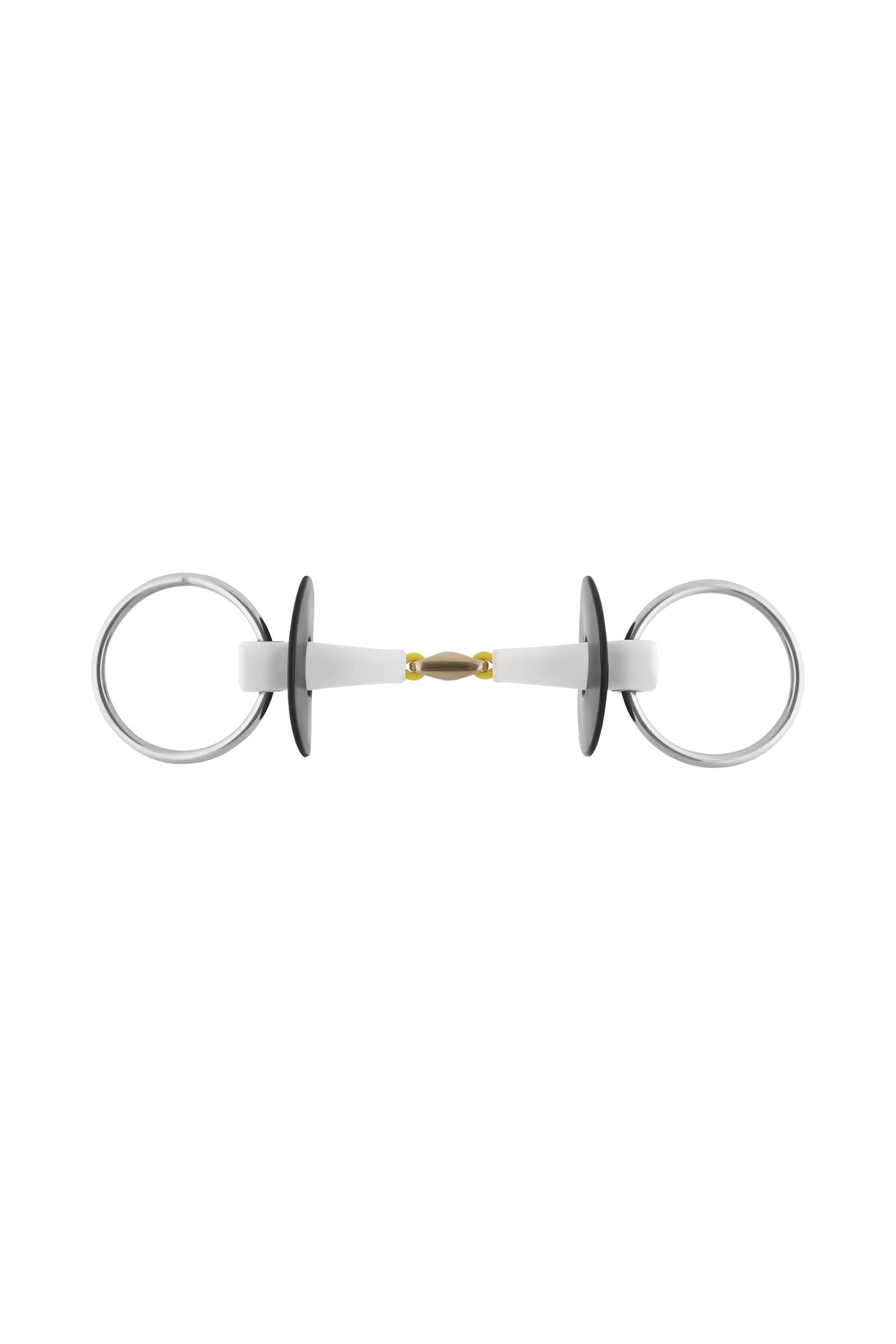 Sprenger Nathe Loose Ring Snaffle Bit, Double Jt. 18mm, W. Sensogan Middle Link, Thermoplastic Horse Bits