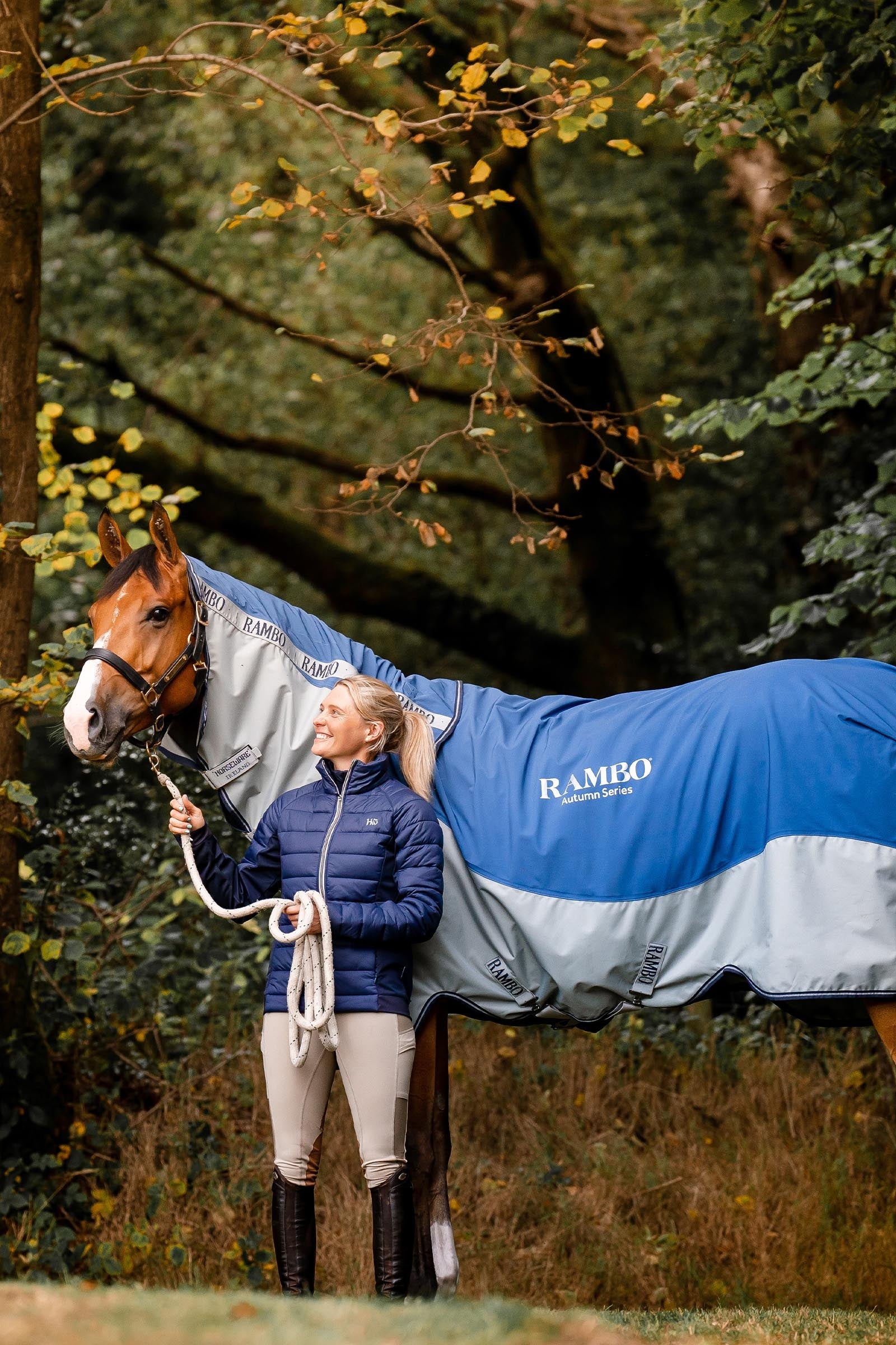 Horseware Rambo Autumn Series Turnout Rug With Liner (0g / 100g) Horse Rugs