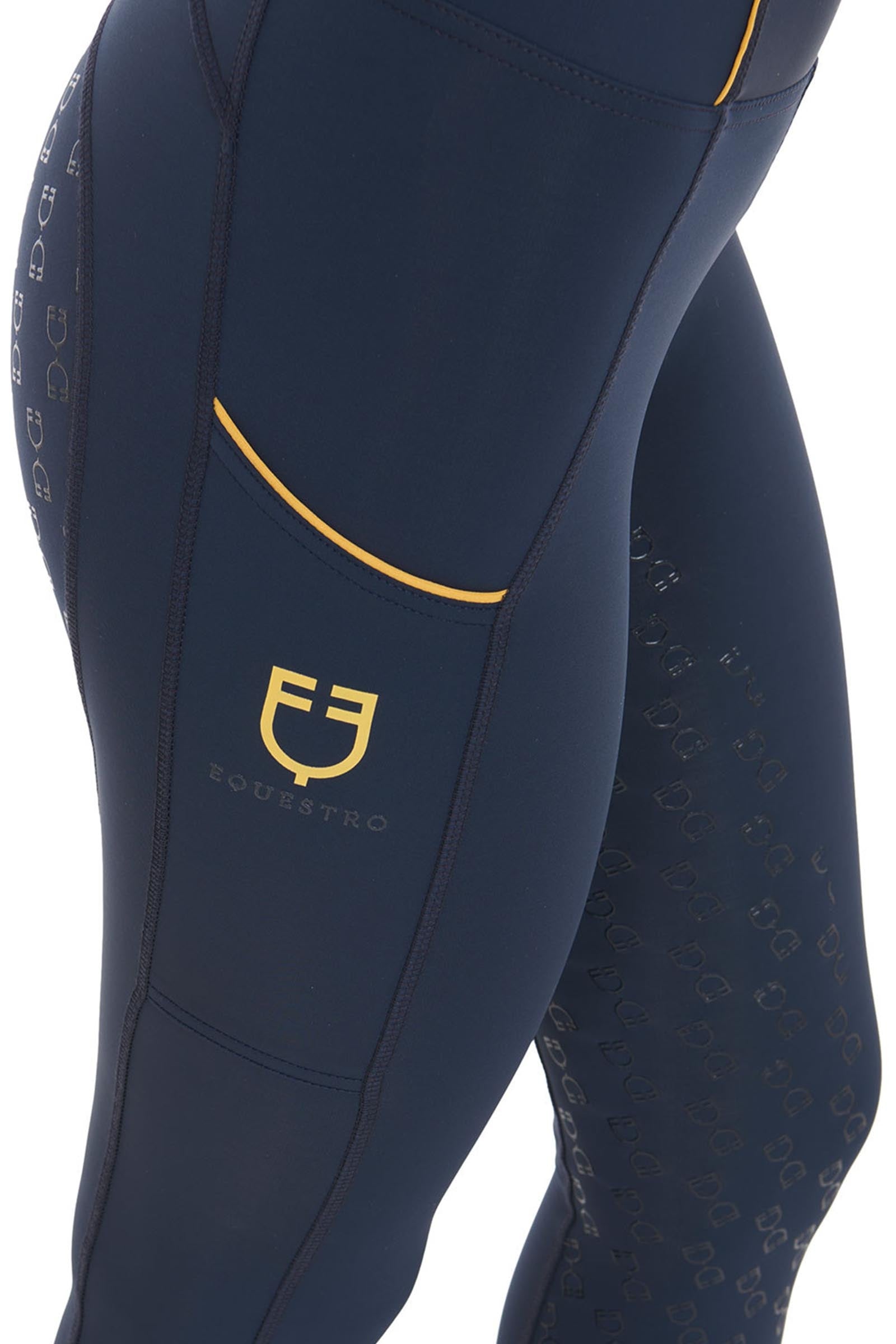 Equestro Women's Slim Fit Light Full Grip High-Waisted Leggings Womens Breeches