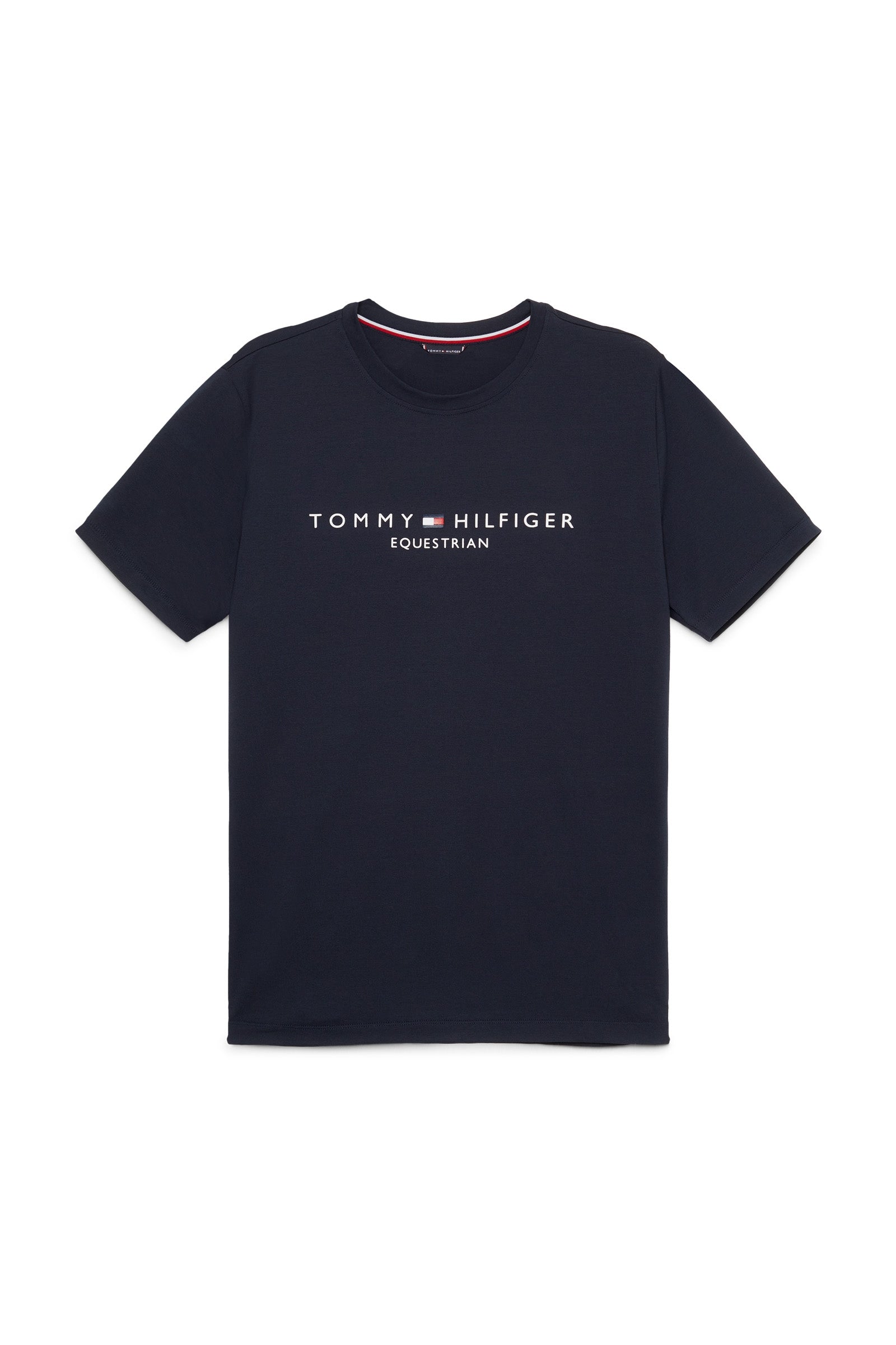 Tommy Hilfiger Equestrian Williamsburg T-paita graafisella kuviolla ja lyhythihaisena Miesten ratsastusvaatteet
