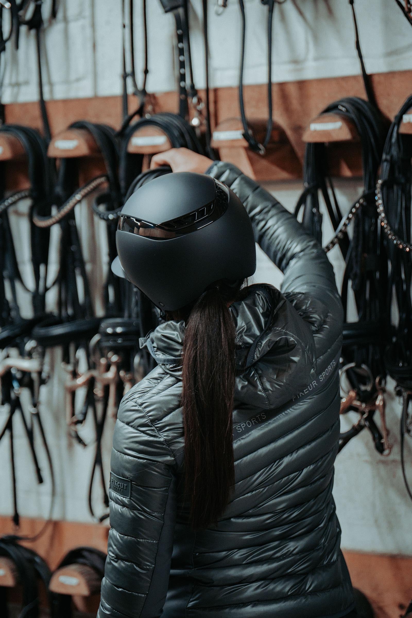 Abus Airluxe Pure Long Visor Riding Helmet Safety Equipment
