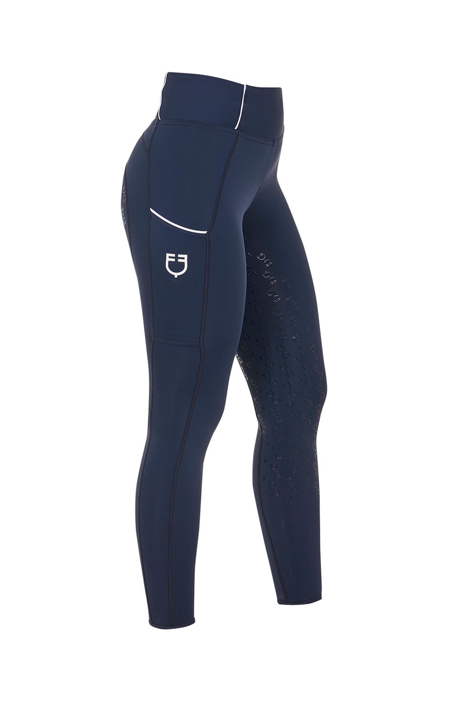 Equestro Women's Slim Fit Full Grip High-Waisted Leggings Womens Breeches