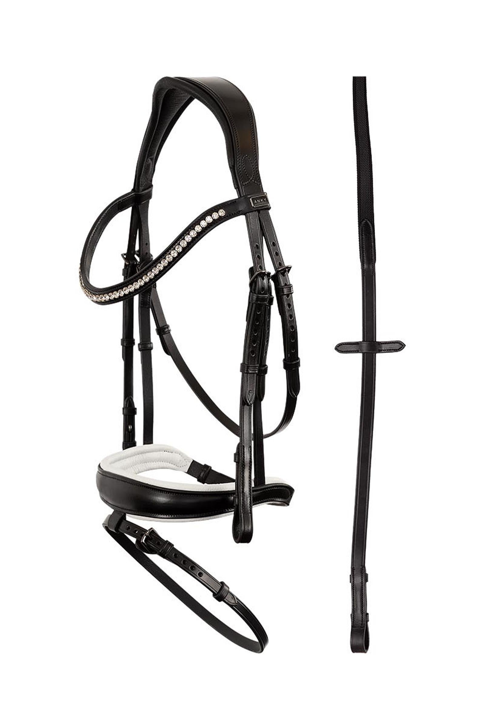Anky ANKY Anatomic Bridle With Flash Noseband, Padded Suitset & Ohjat