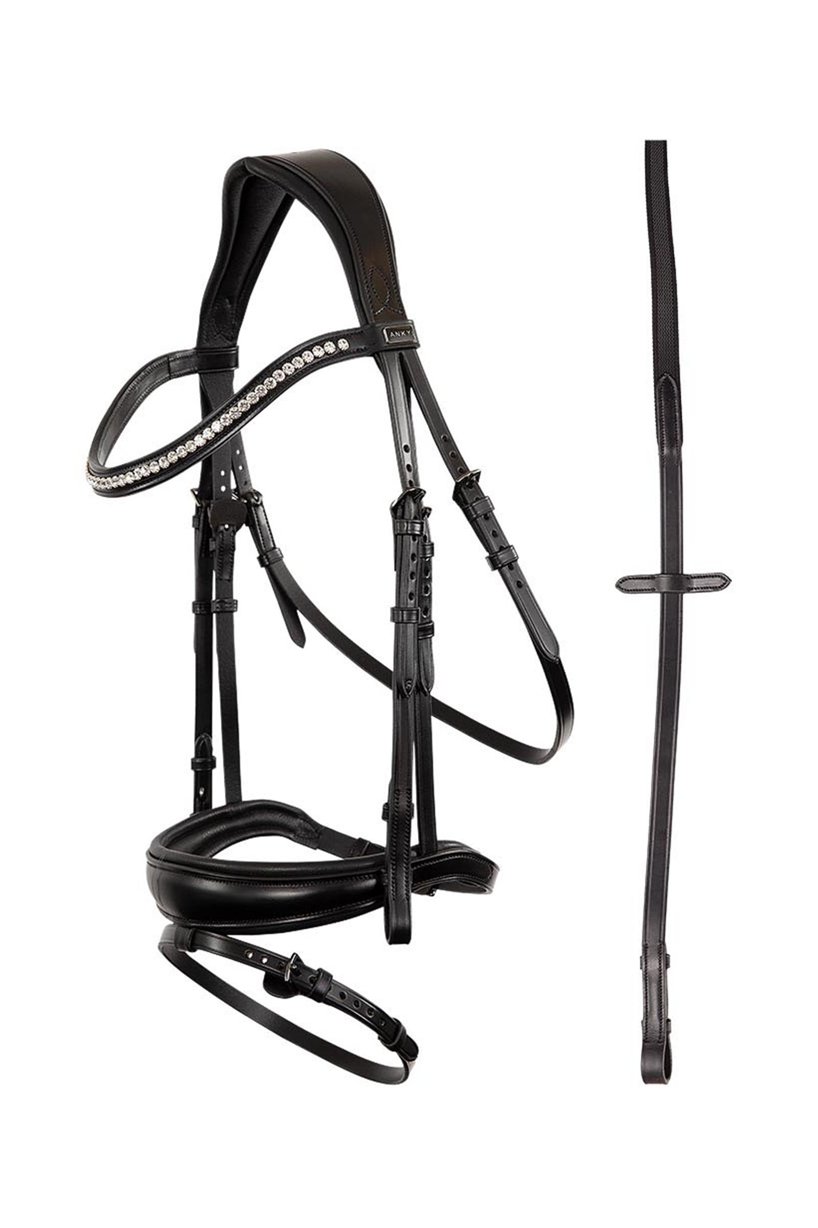 Anky ANKY Anatomic Bridle With Flash Noseband, Padded Suitset & Ohjat