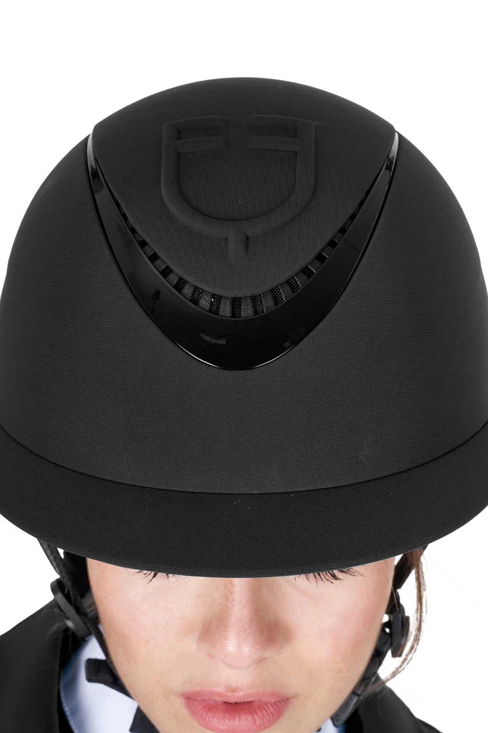 Equestro Women's Helmet With Wide Visor and Embossed Logo Homologation En 1384-2023 Safety Equipment