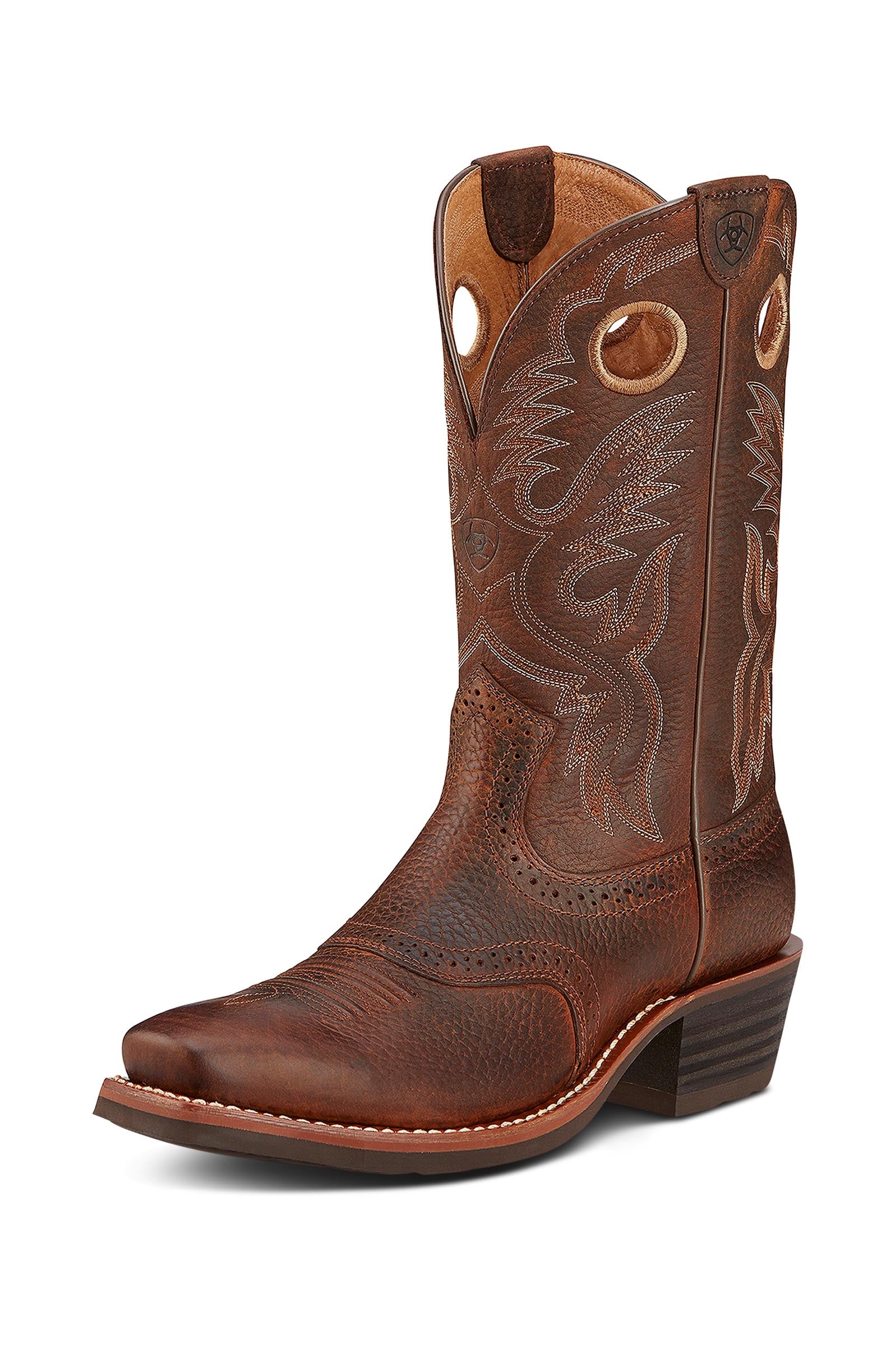 Ariat Mens Heritage Roughstock Square Toe Cowboy Boot Riding Boots & Riding Shoes
