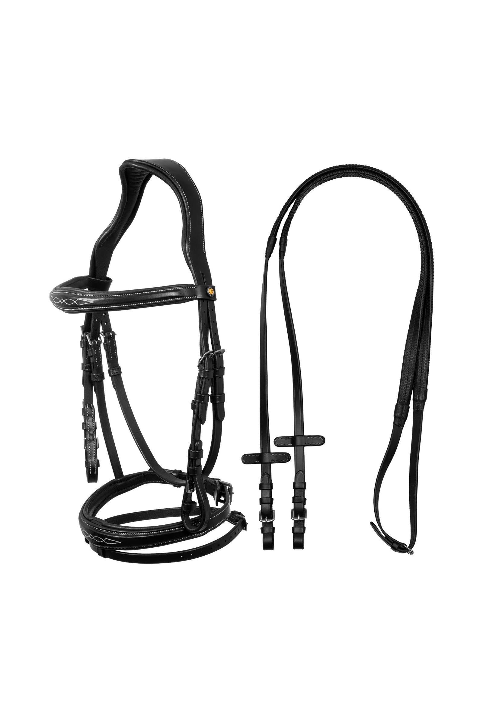Equestro Bridle in Soft Stitched Leather Bridles & Reins