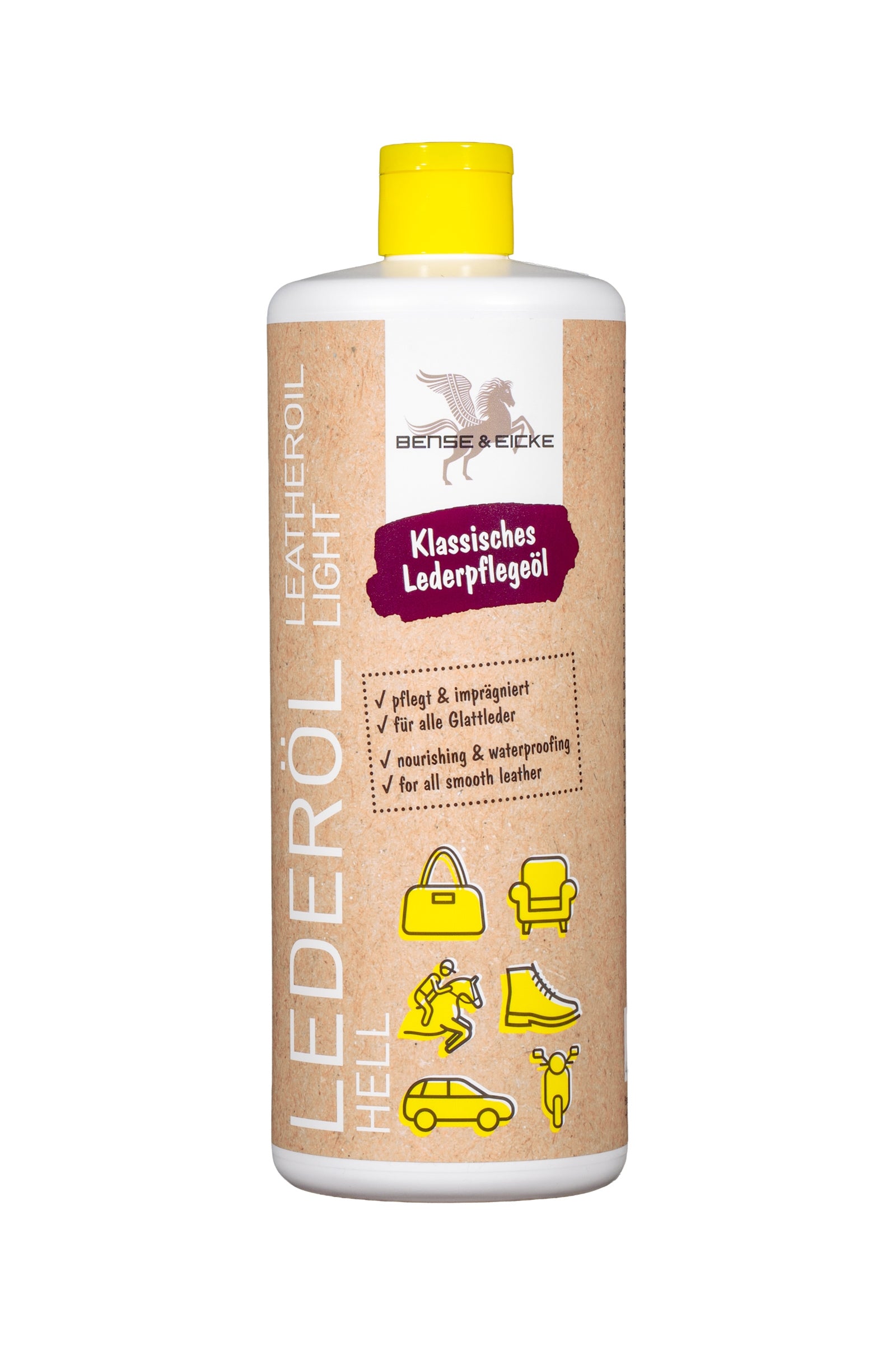 Bense & Eicke vaalea nahkaöljy, 1000 ml Hoito