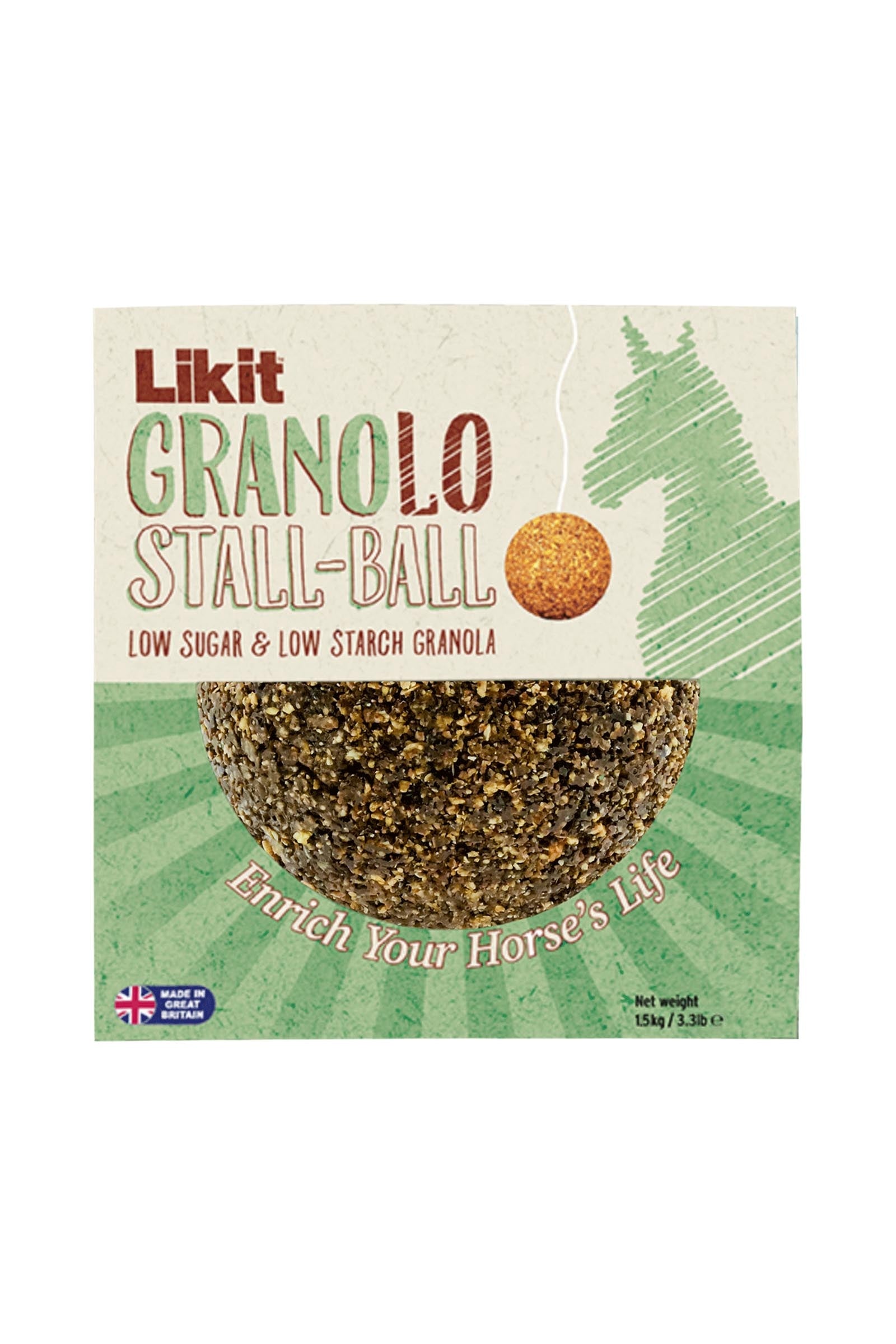 Likit Granola Pallo Vähemmän Sokeria, 1,6 kg Horse Feed & Nutrition
