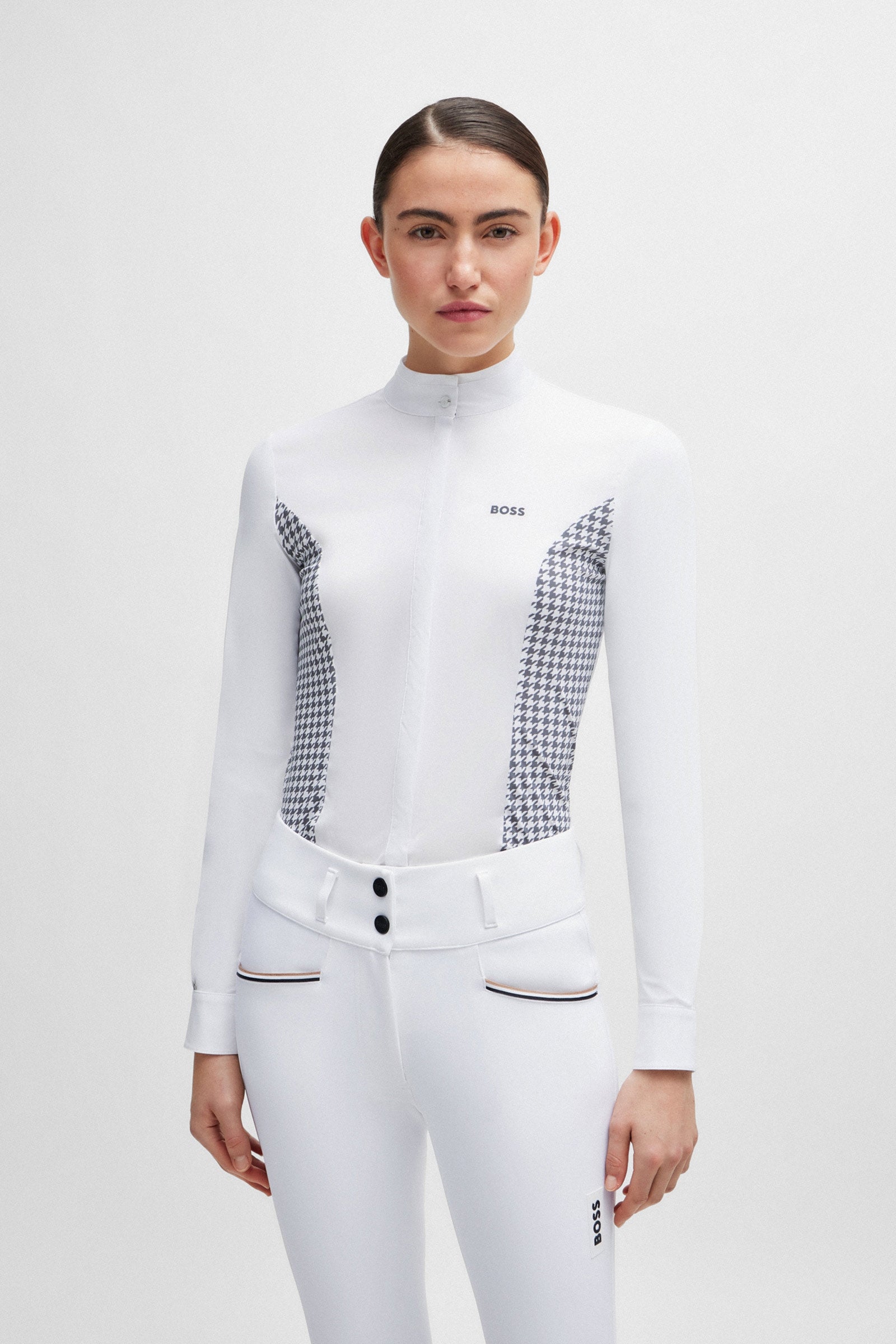 BOSS Equestrian Boss Emma Show Blouse Houndstooth Women’s Riding Clothing