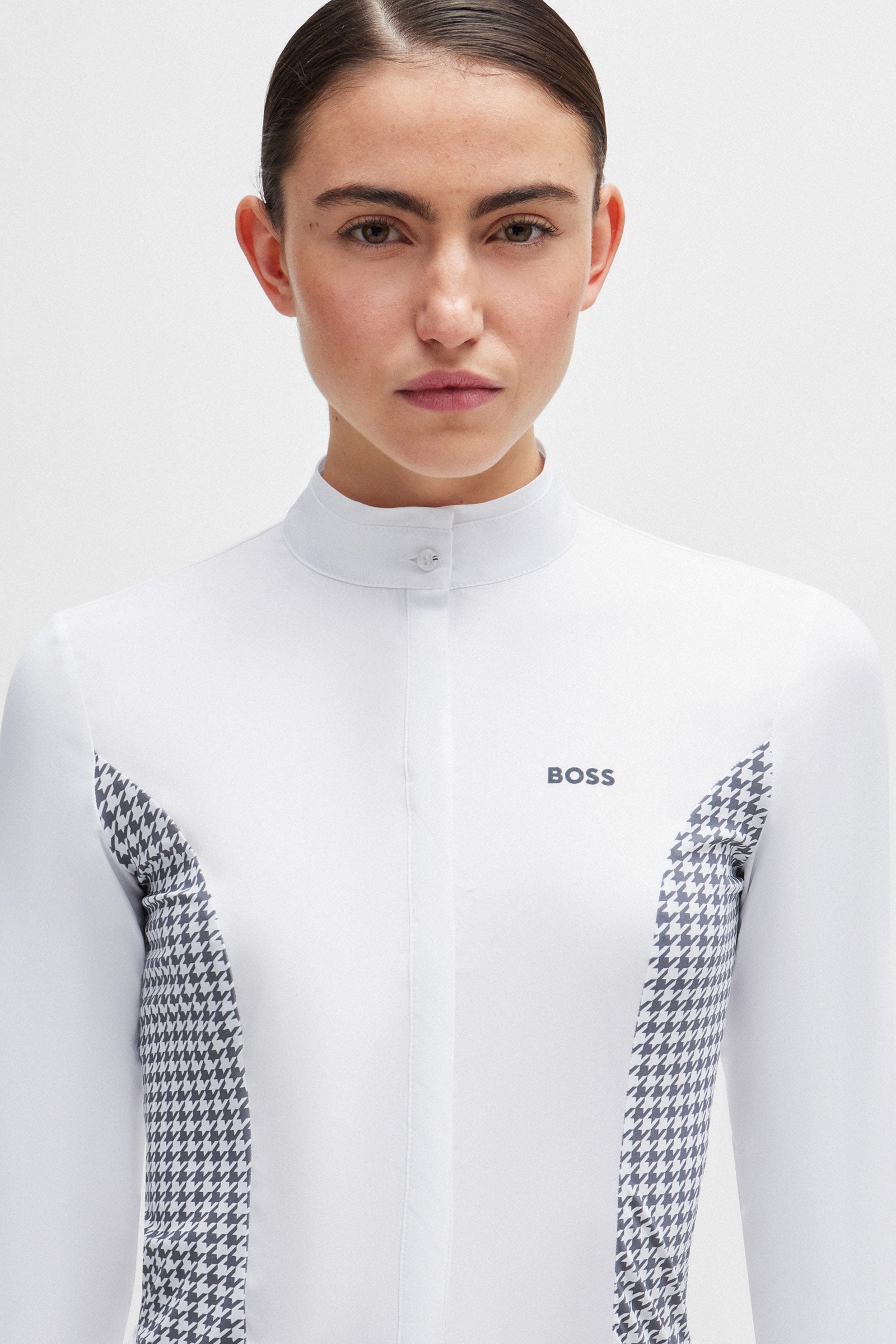 BOSS Equestrian Boss Emma Show Blouse Houndstooth Women’s Riding Clothing