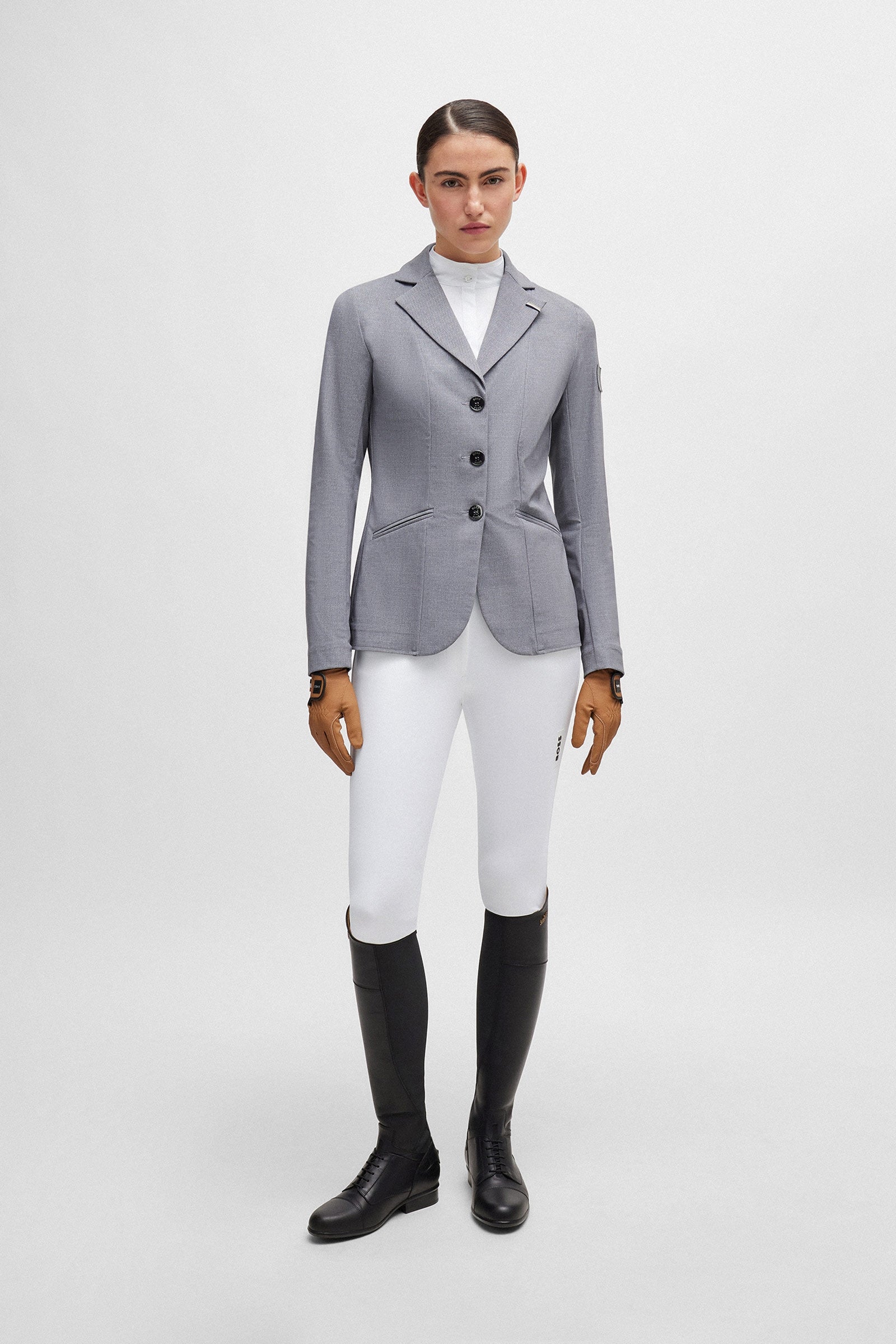 BOSS Equestrian Boss Emma Show Blouse Houndstooth Women’s Riding Clothing