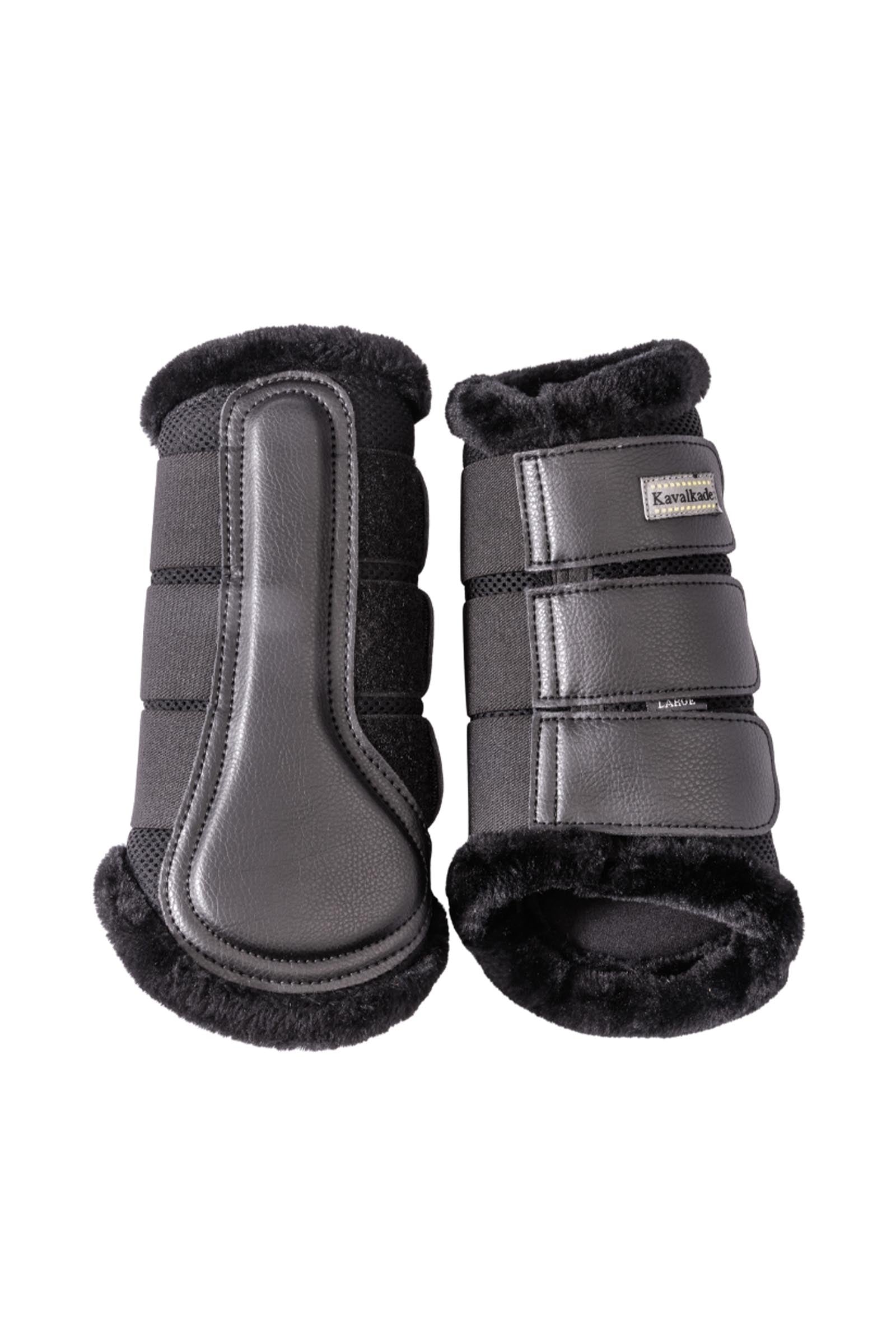 Kavalkade Anatomic Mesh jännesuojat tekoturkiksella Leg Protection & Hoof Protection for Horses