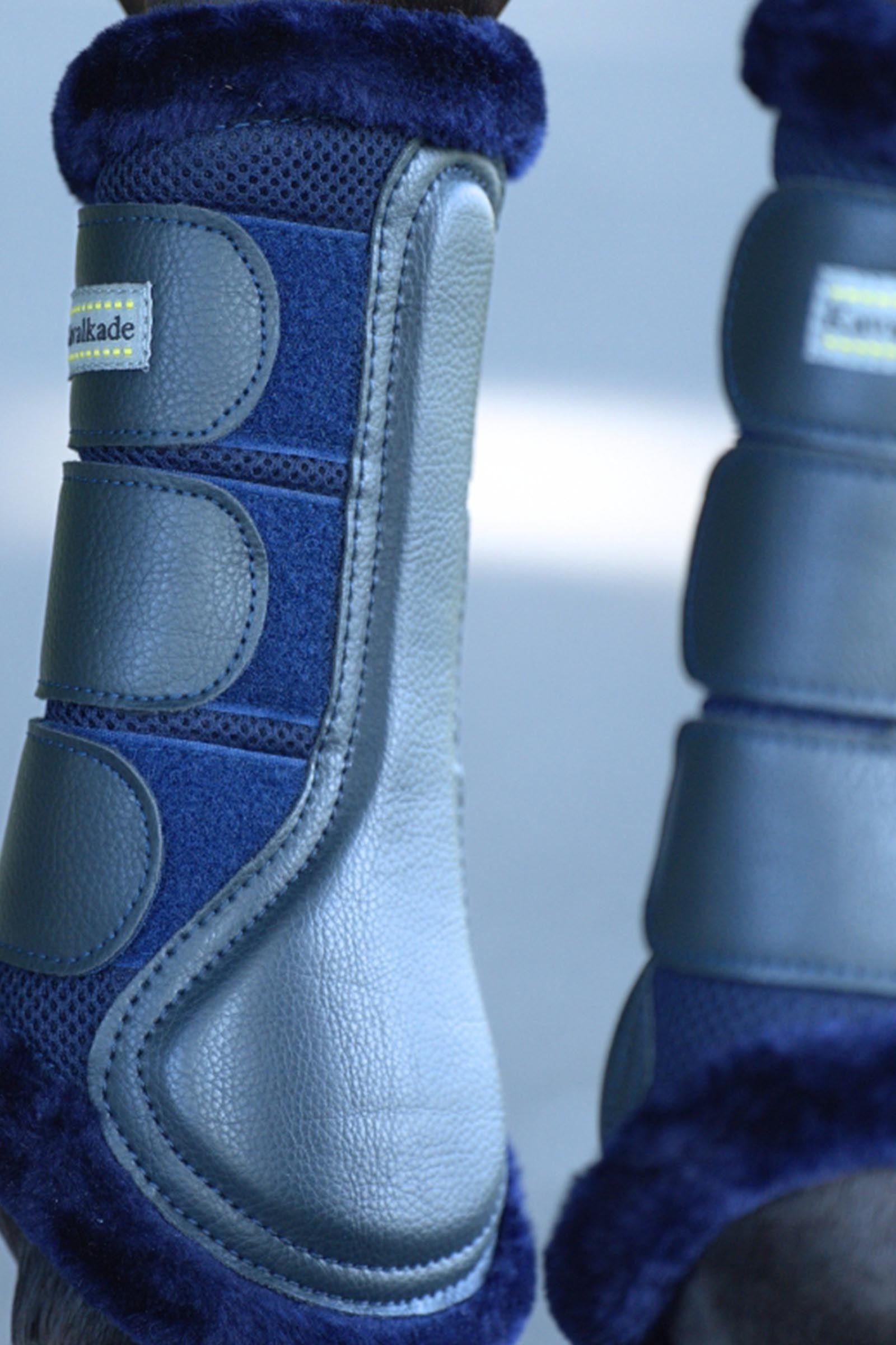 Kavalkade Anatomic Mesh Tendon Boots With Faux Fur Leg Protection & Hoof Protection for Horses