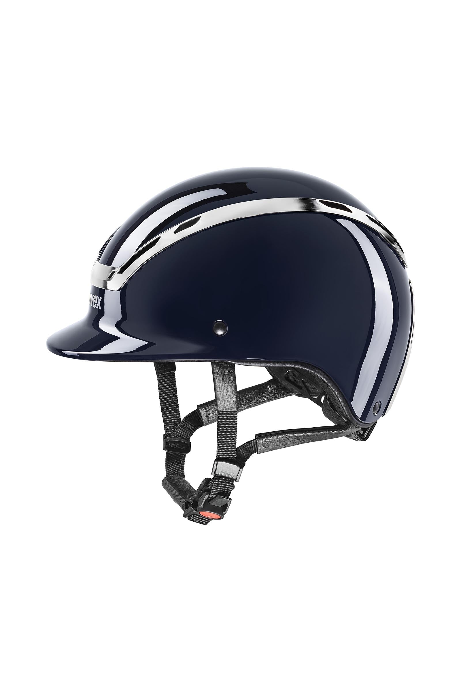 Uvex Exxeed Shiny Chrome Riding Helmet Safety Equipment
