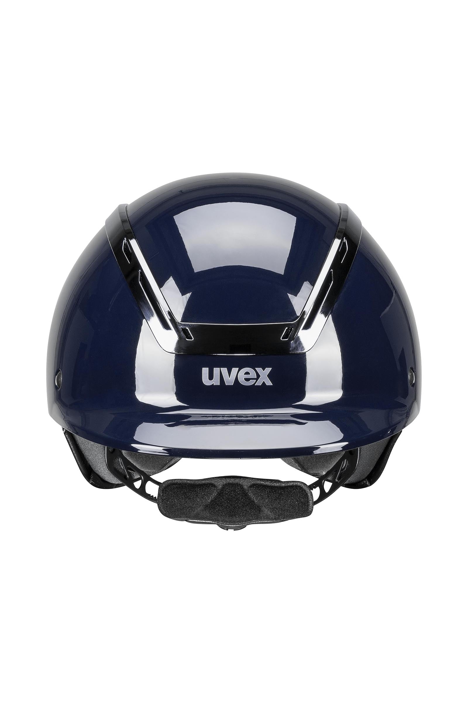 Uvex Exxeed Shiny Chrome Riding Helmet Safety Equipment