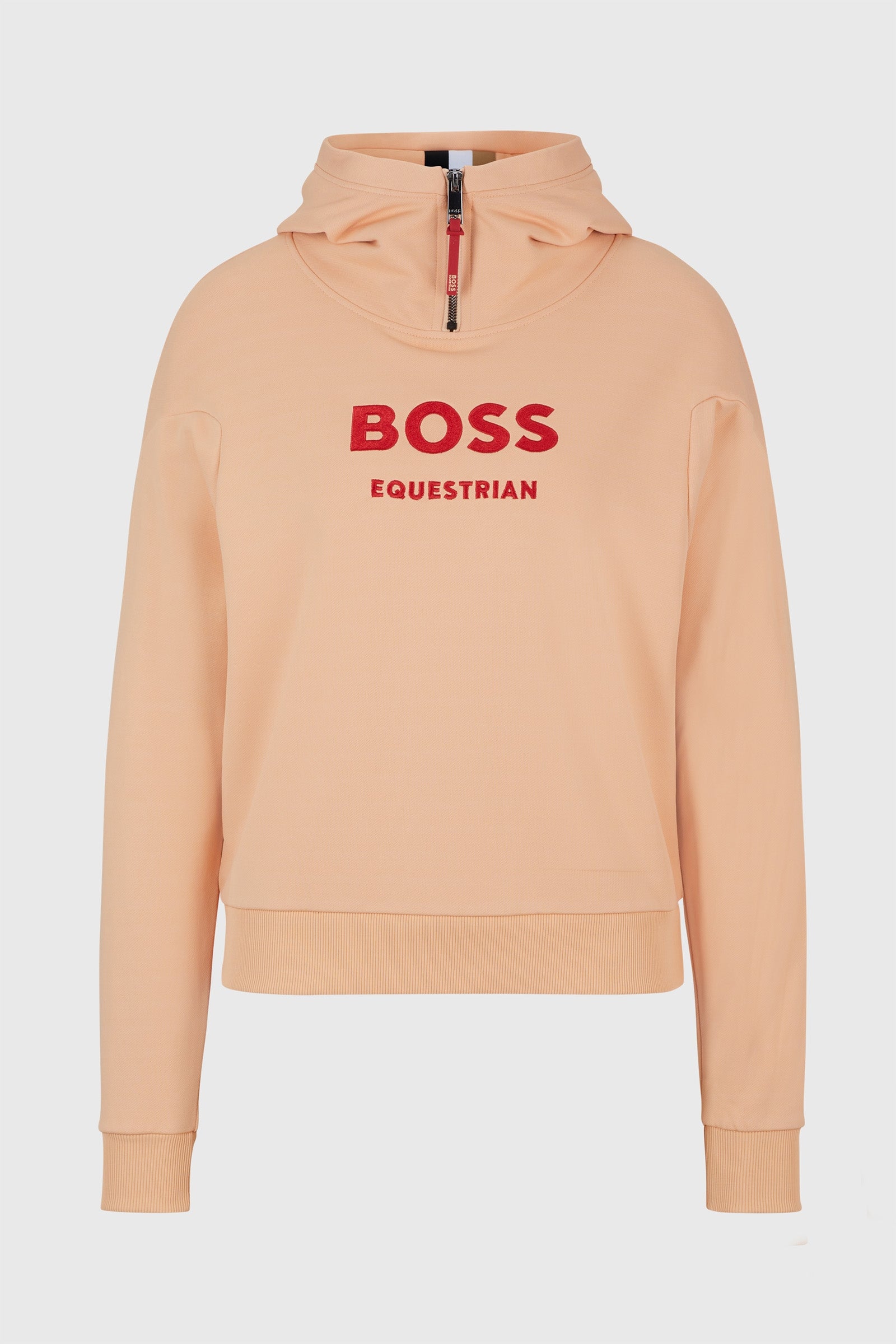 Boss Faye -logolla varustettu vetoketjullinen huppari Naisten ratsastusvaatteet