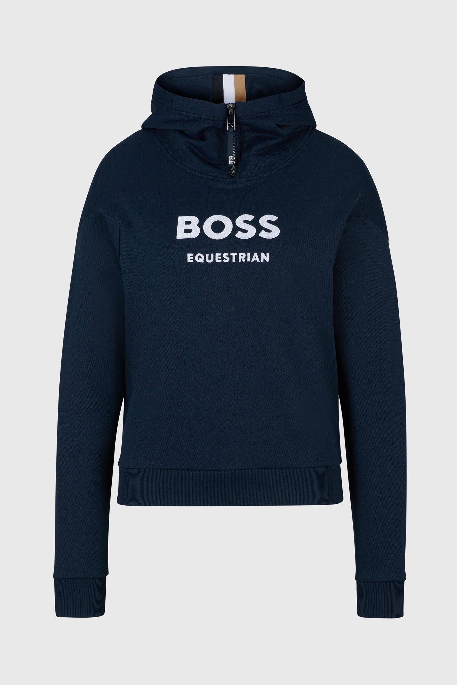 Boss Faye -logolla varustettu vetoketjullinen huppari Naisten ratsastusvaatteet