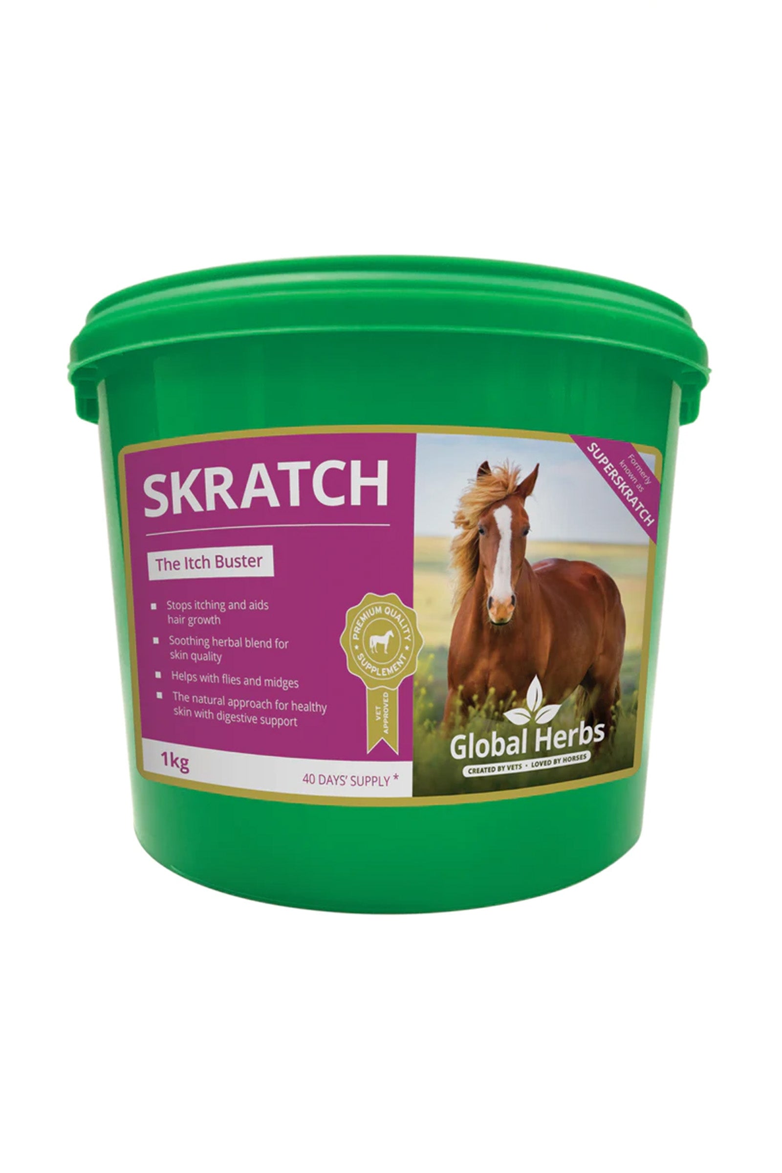Global Herbs Skratch Plus 1kg Horse Feed & Nutrition
