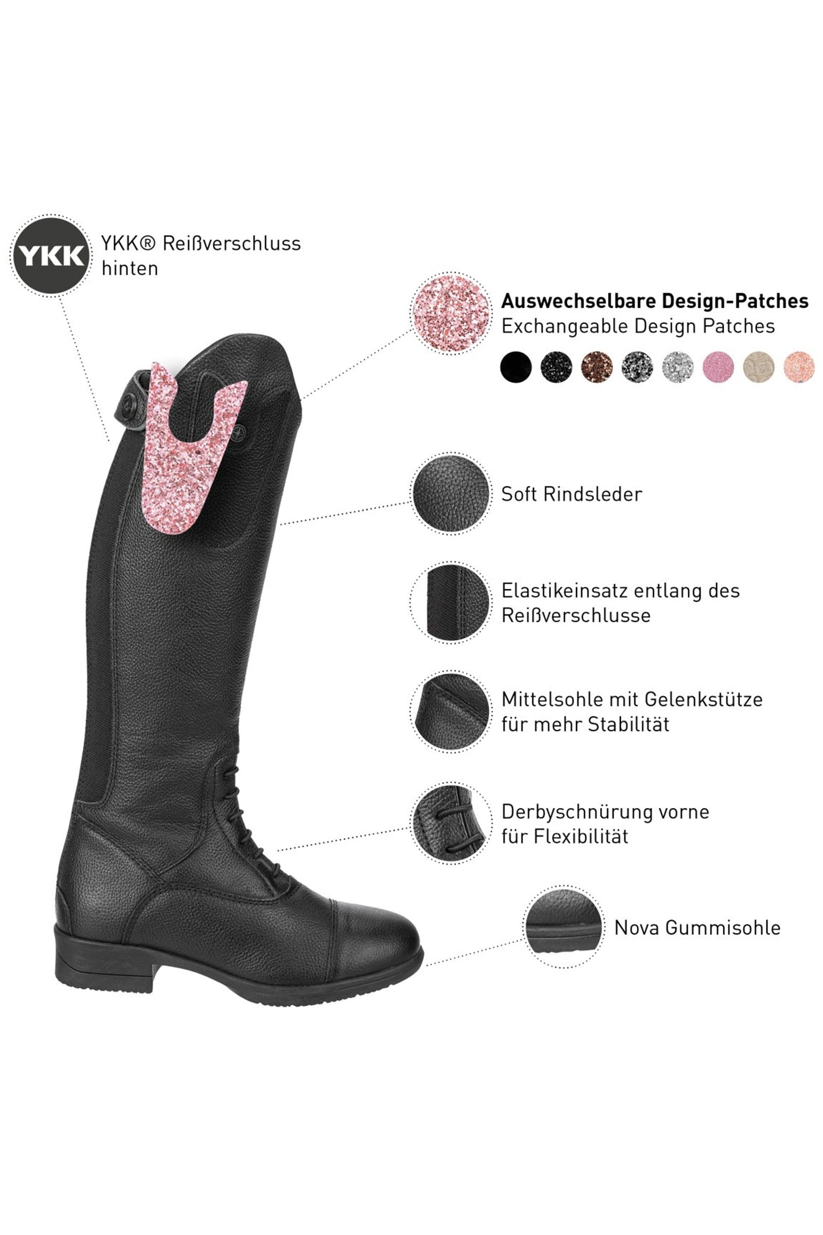 Suedwind Footwear Nova Kids Convertible Patches Riding Boots & Riding Shoes