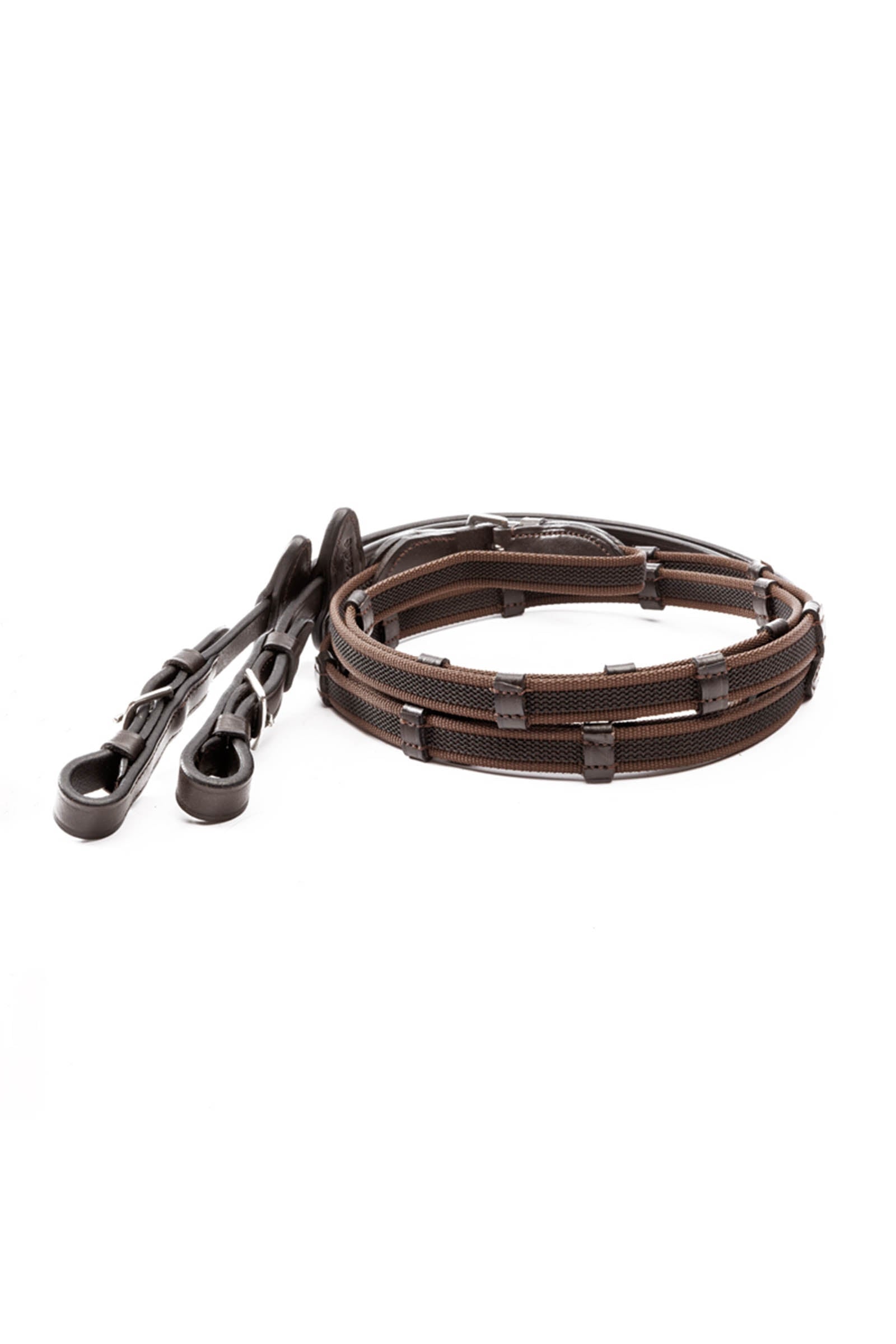 Kavalkade Double Ridge Rubberised Reins With 10 Stops, 16 mm Suitset & Ohjat